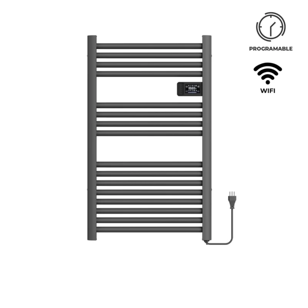Calefactor Secador de Toallas WIFI Programable 500W Mural 88x54 cm Viglio Gris