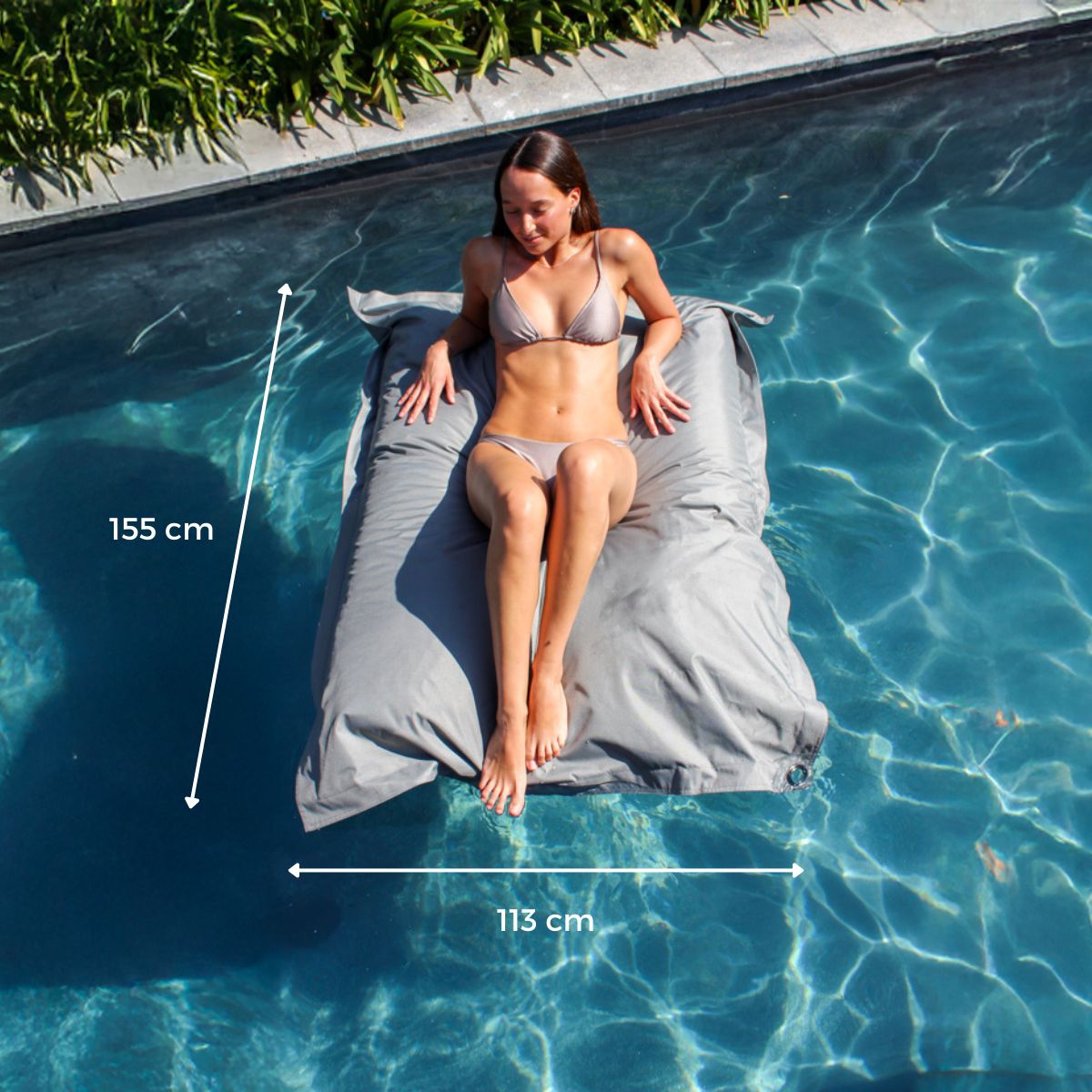 Cojin Gigante Anakena - Gris Exterior XL (Relleno Incluido)