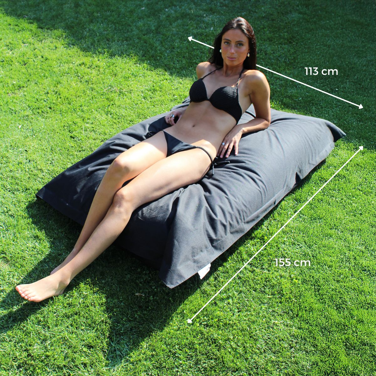 Funda Cojin Gigante Anakena (NO RELLENO) - Marengo/Negro Exterior XL
