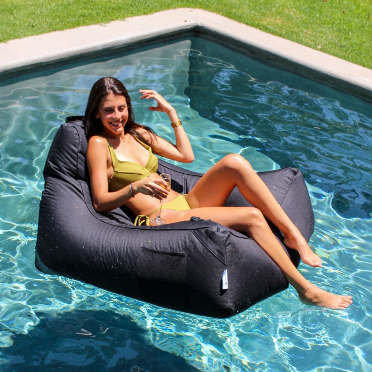 Funda Lounge Gigante Barú Marengo/Negro Exterior (SIN RELLENO)