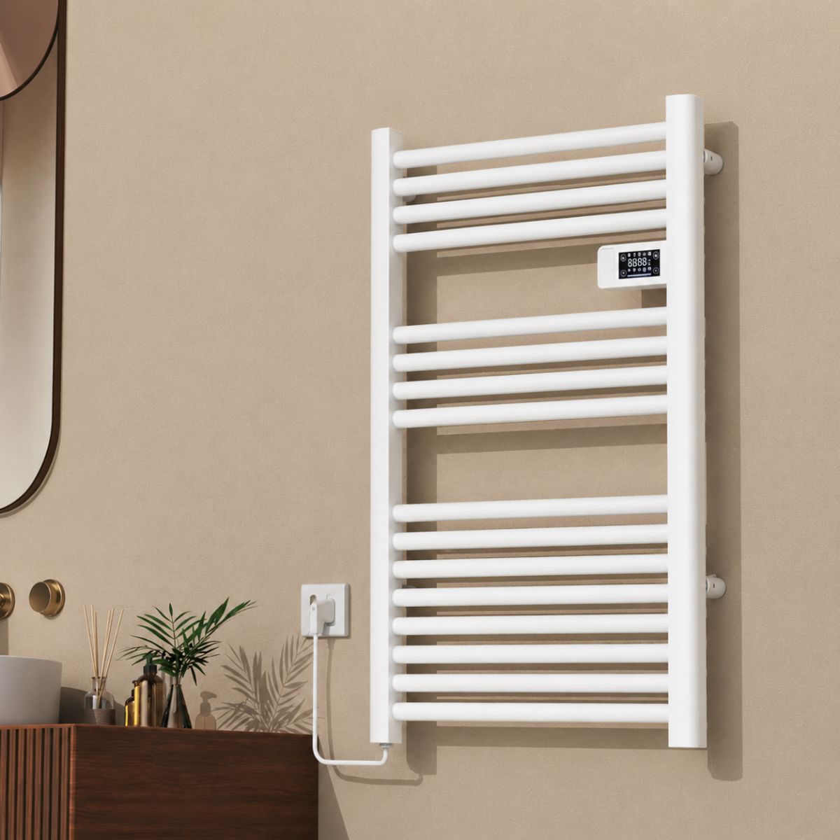 Calefactor Secador de Toallas WIFI Programable 500W Mural 88x54 cm Viglio Blanco