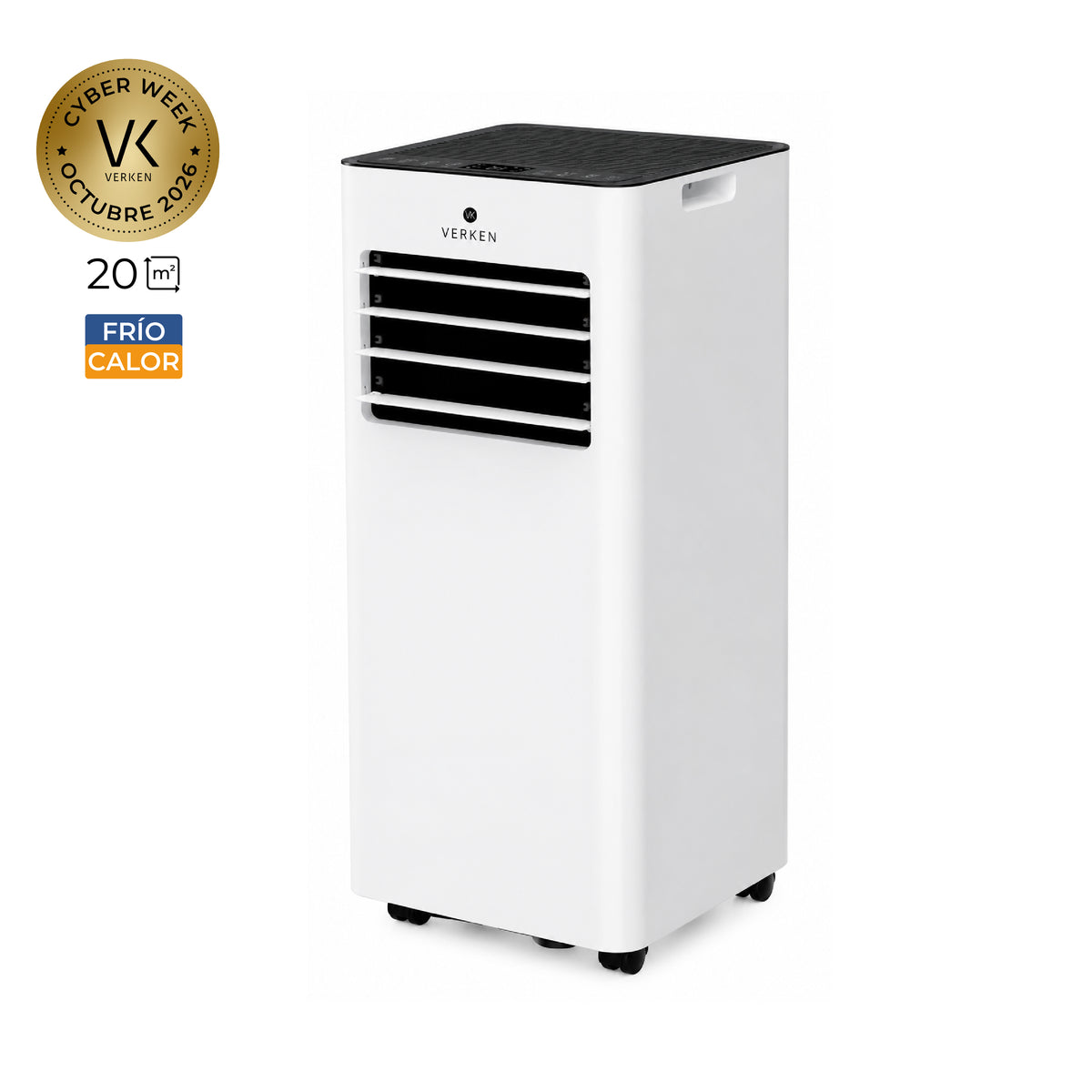 Aire Acondicionado Portátil Calefactor 4 en 1 - 9.000 BTU Frio / Calor Zermatt + Kit Ventana Corrediza 1,76 mt