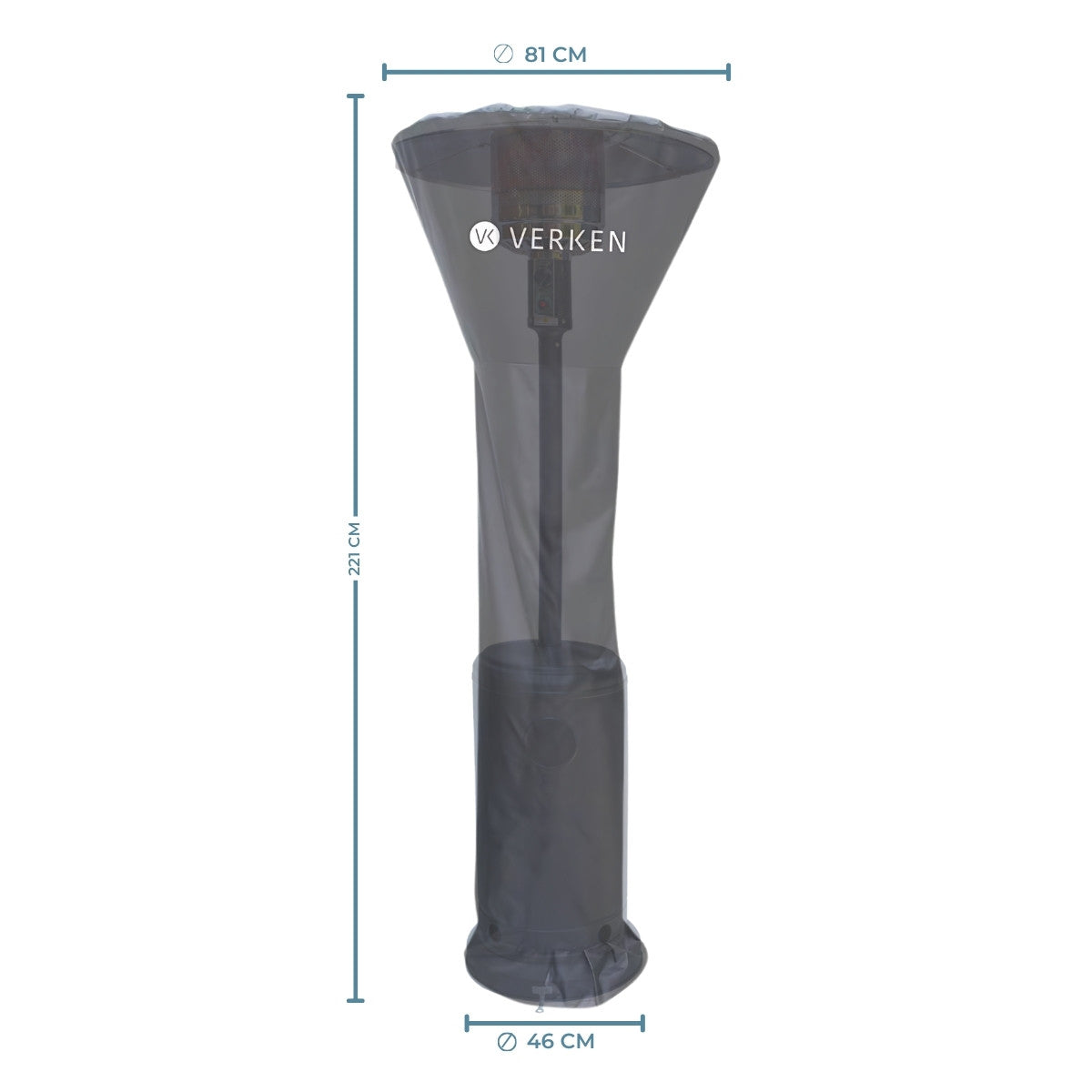 Estufa Exterior Gas Svart Pro + Cobertor de Regalo