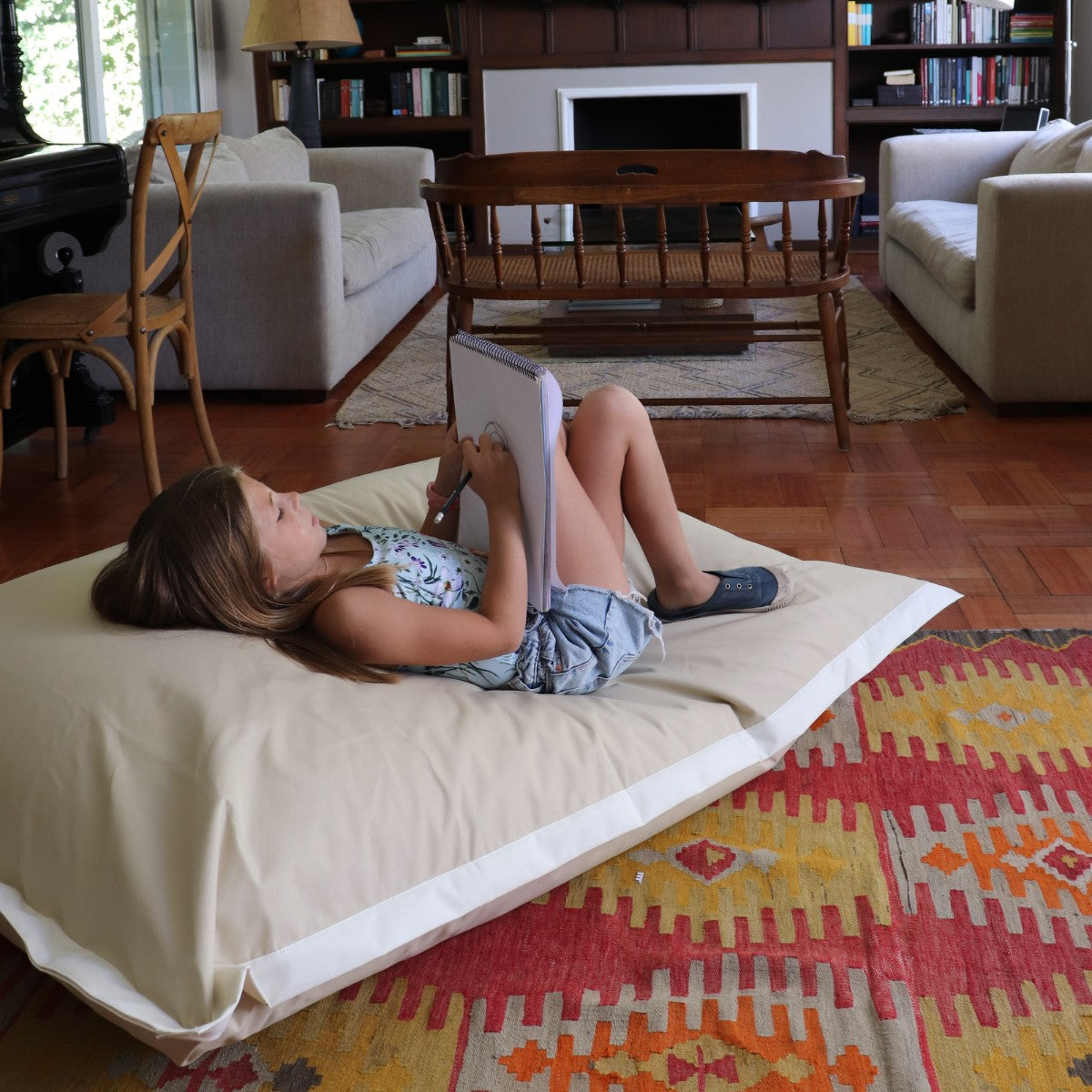Cojin Gigante Anakena - Beige Exterior XL (Relleno Incluido)