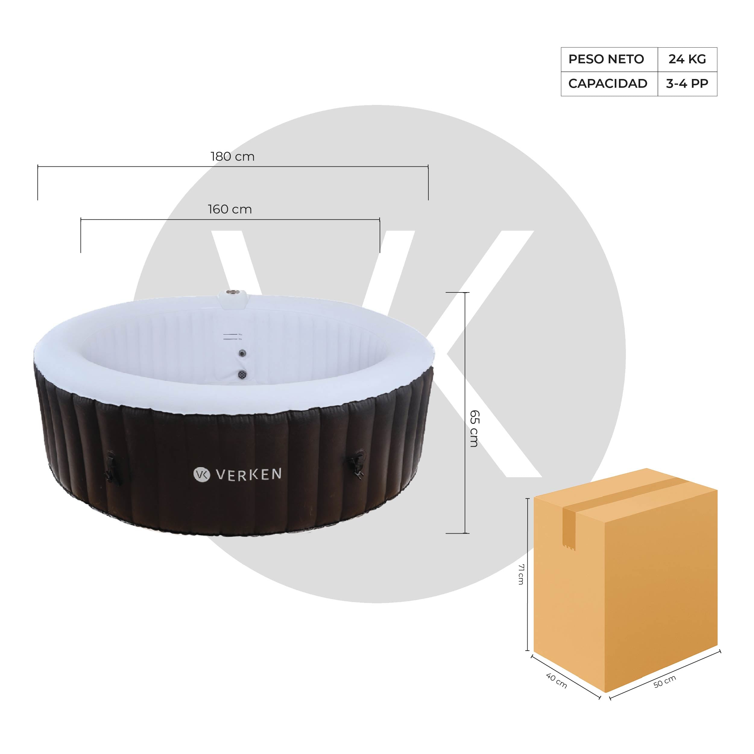 Jacuzzi | Hot Tub | SPA Inflable Tromso / 4 personas