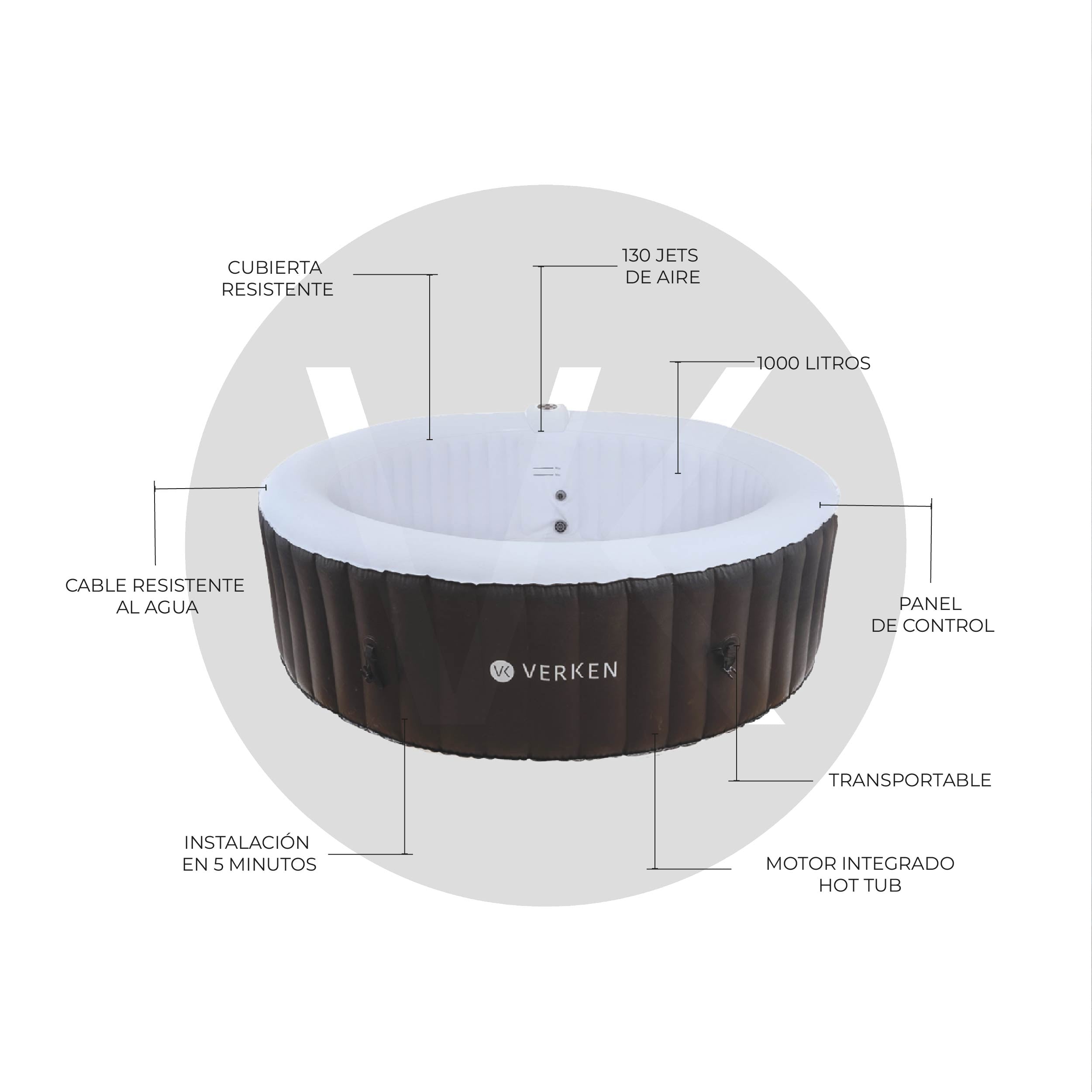 Jacuzzi | Hot Tub | SPA Inflable Tromso / 6 personas