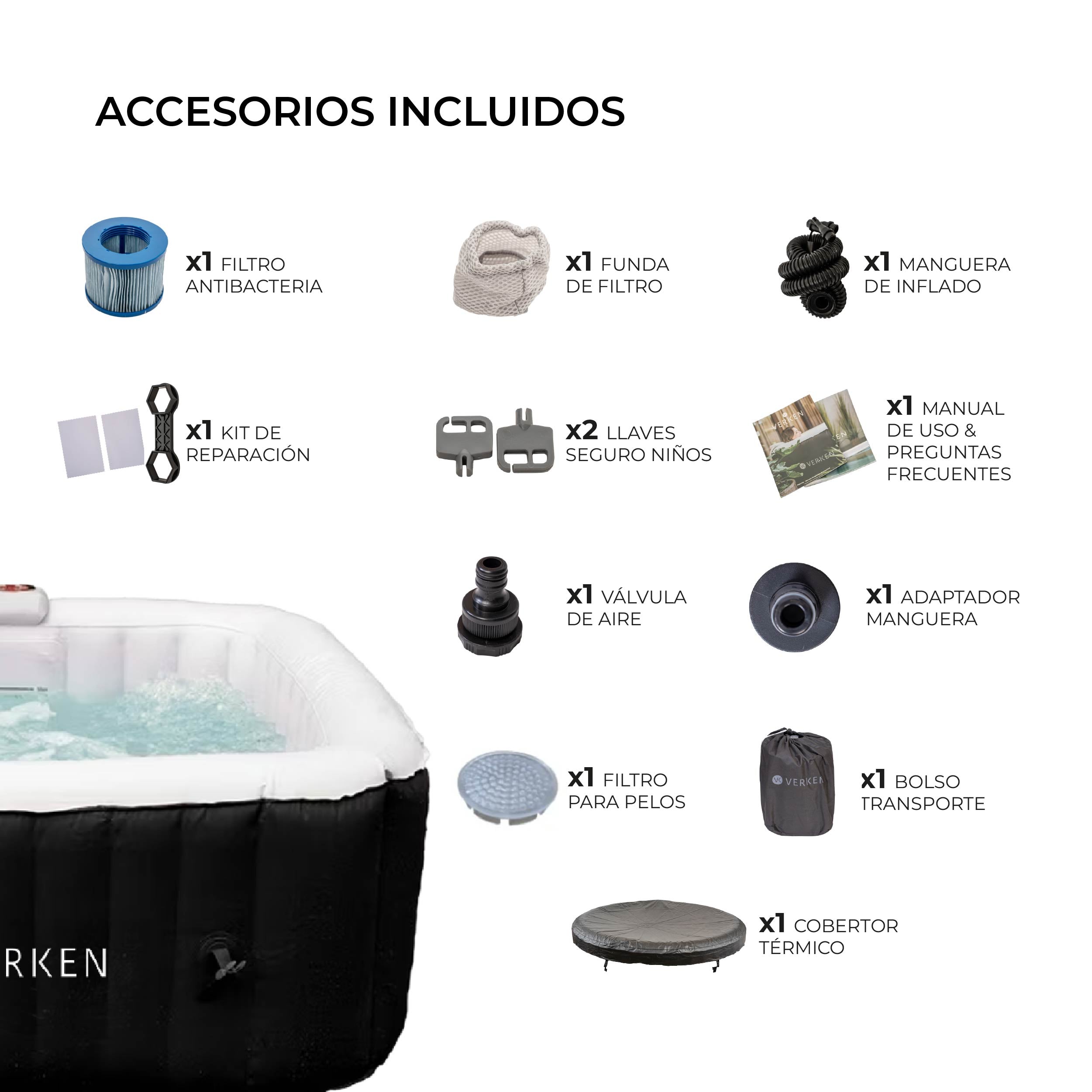 Jacuzzi | Hot Tub | SPA Inflable Malmo / 4 personas