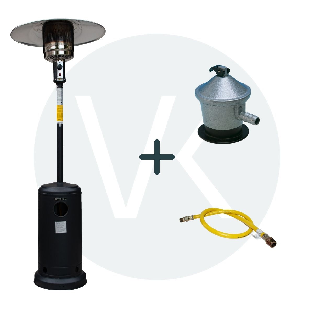 Estufa Exterior Gas Svart Pro - Negro Mate | Calefactor para Terrazas y Patios
