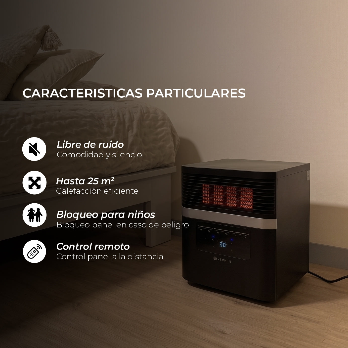 Estufa Eléctrica Infrarroja Luminium Quad 1500W
