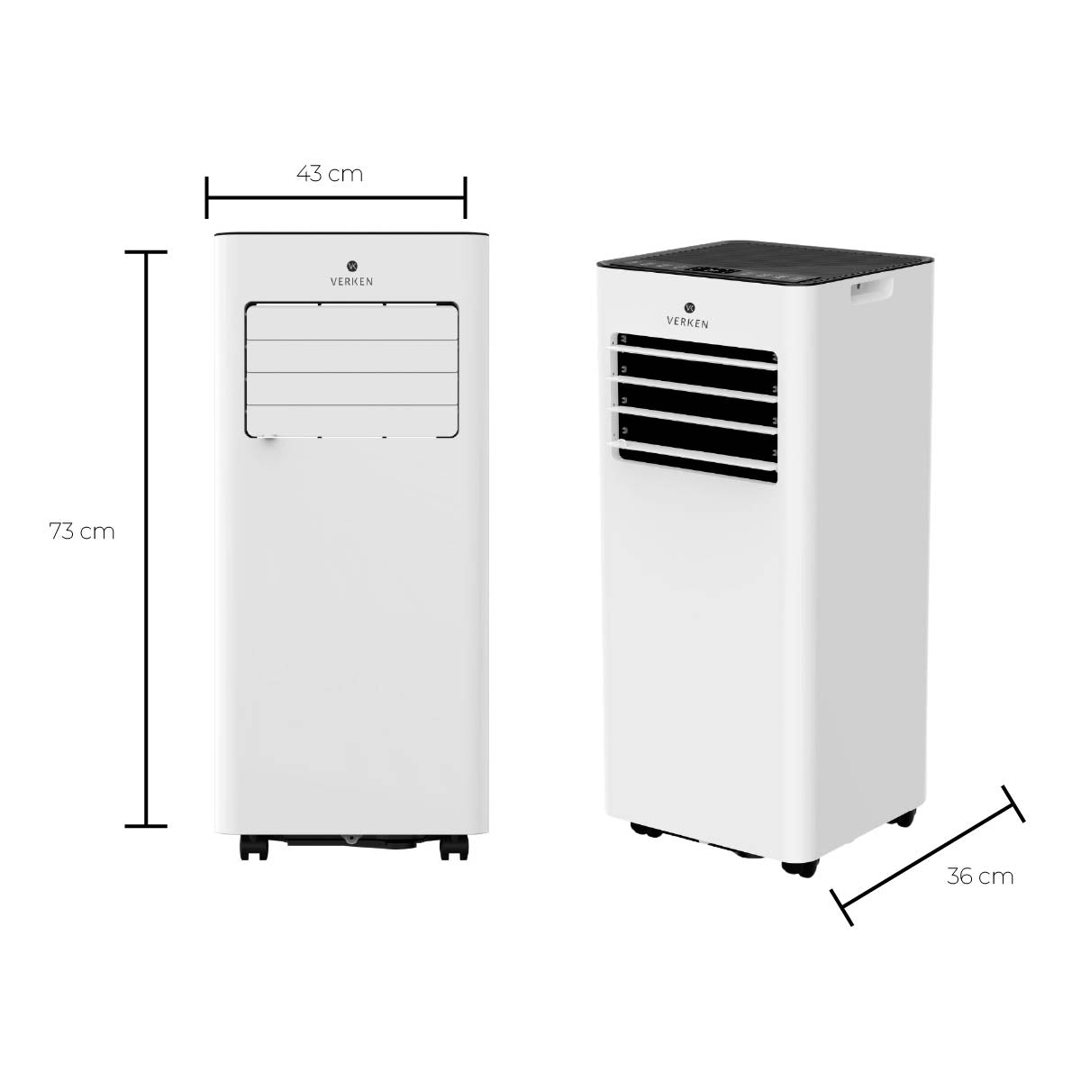 Aire Acondicionado Portátil Calefactor 4 en 1 - 9.000 BTU Frio / Calor Zermatt + Kit Ventana Corrediza 1,76 mt