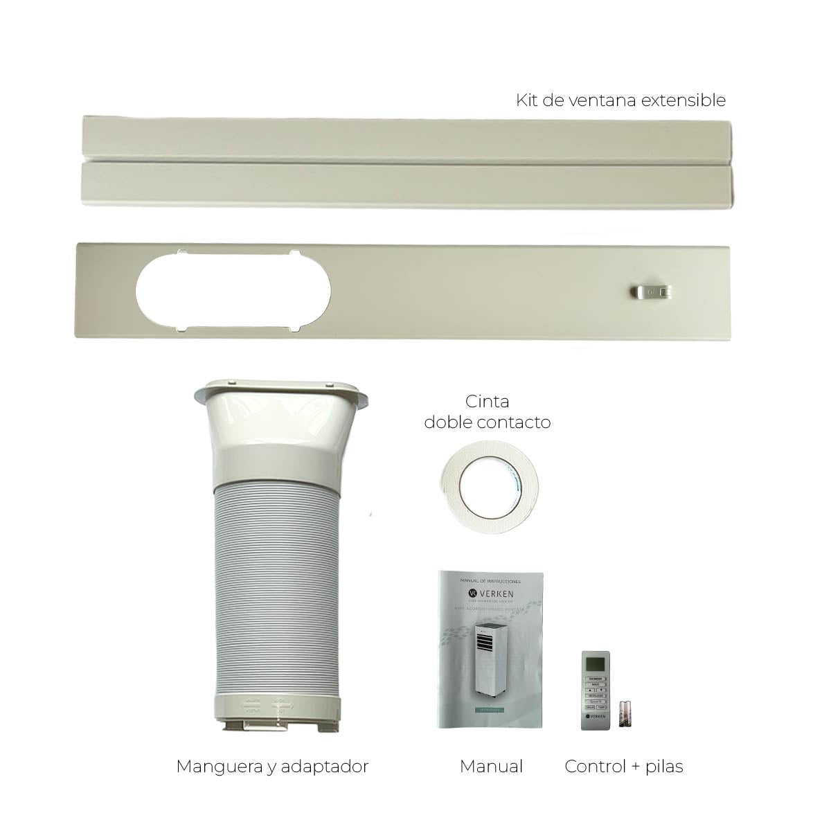 Aire Acondicionado Portátil Calefactor 4 en 1 - 12.000 BTU Frio / Calor Wifi Chamonix + Kit Ventana Corrediza 1,80 mt