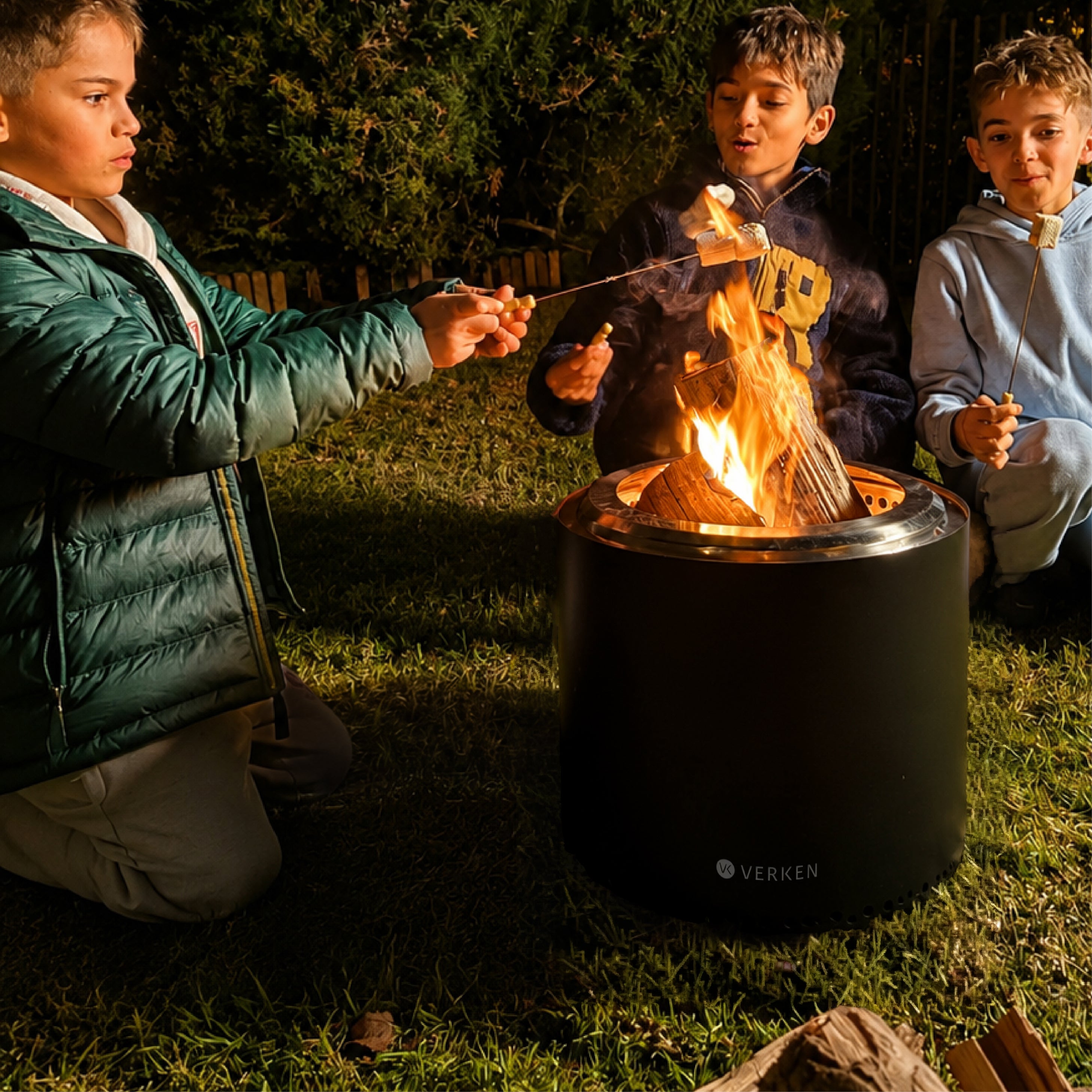 Fogón Brasero Terraza sin Humo Brann – Acero Inoxidable 304 + Accesorios 38 cm