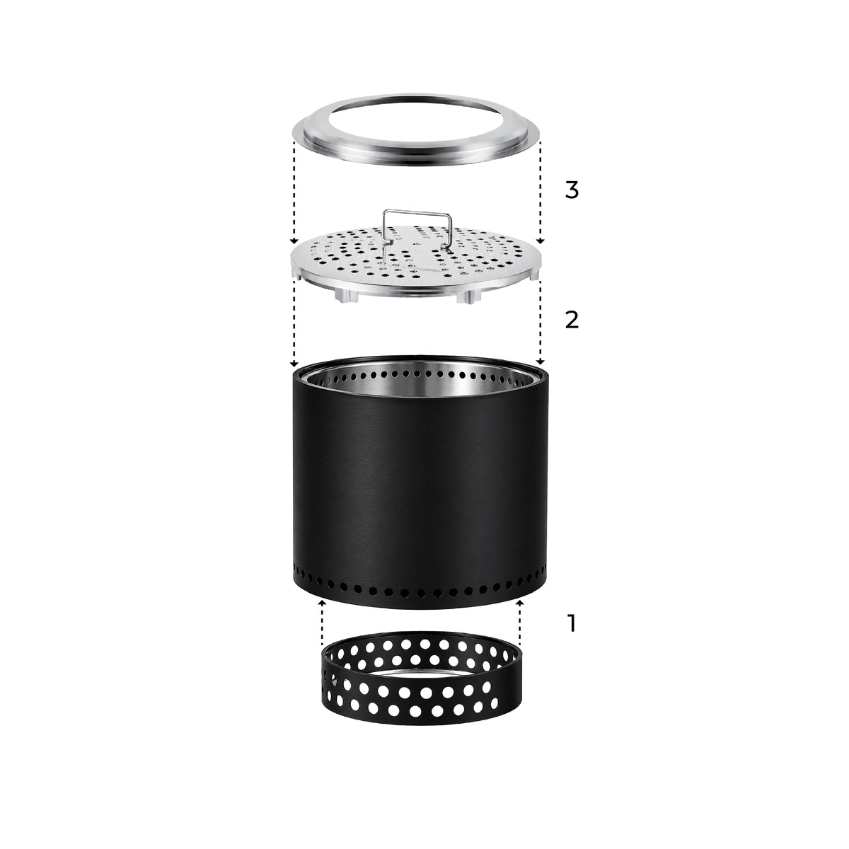 Fogón Brasero Terraza sin Humo Brann – Acero Inoxidable 304 + Accesorios 38 cm