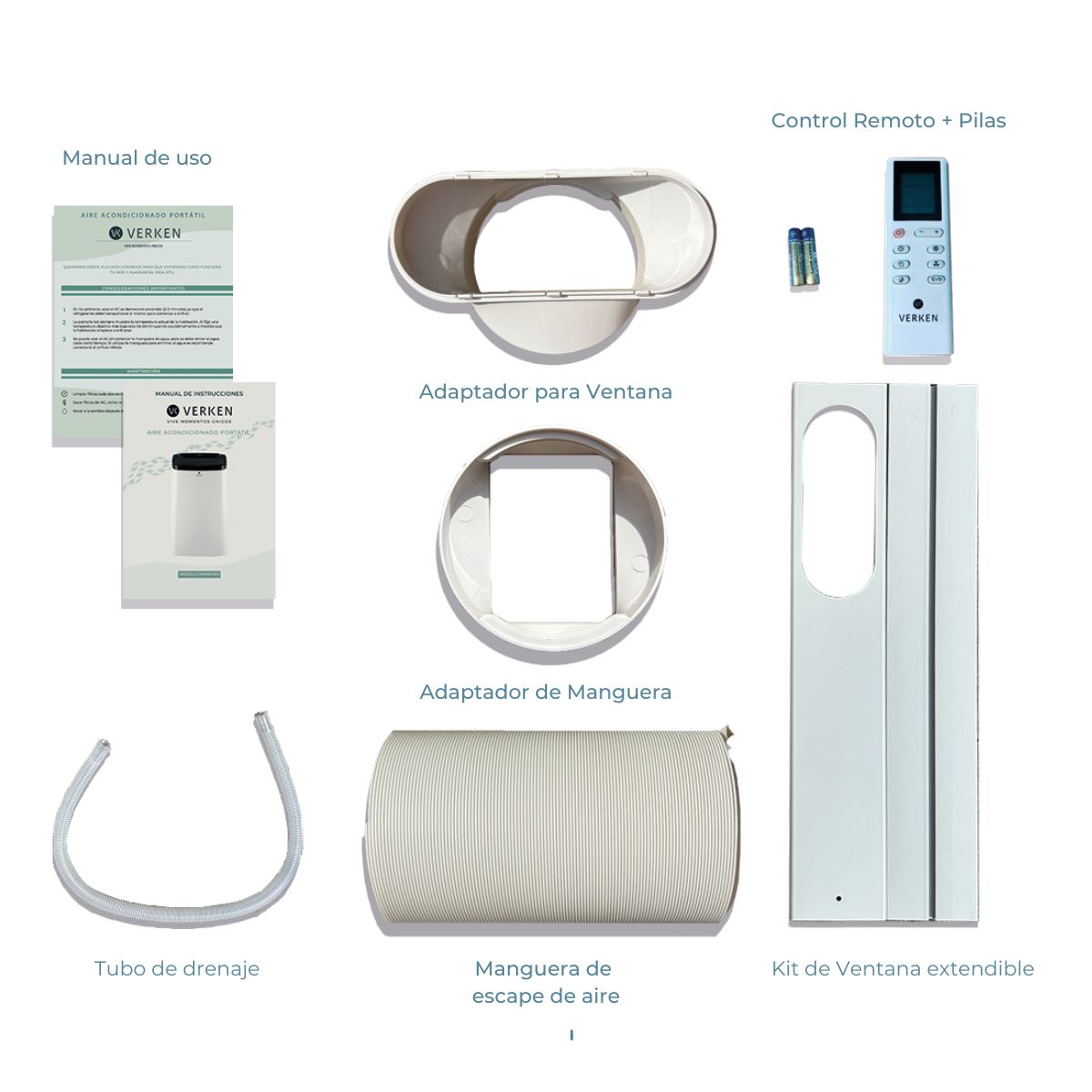 Aire Acondicionado Portátil Calefactor 4 en 1 - 12.000 BTU Frio / Calor Wifi Chamonix + Kit Ventana Corrediza 1,76 mt