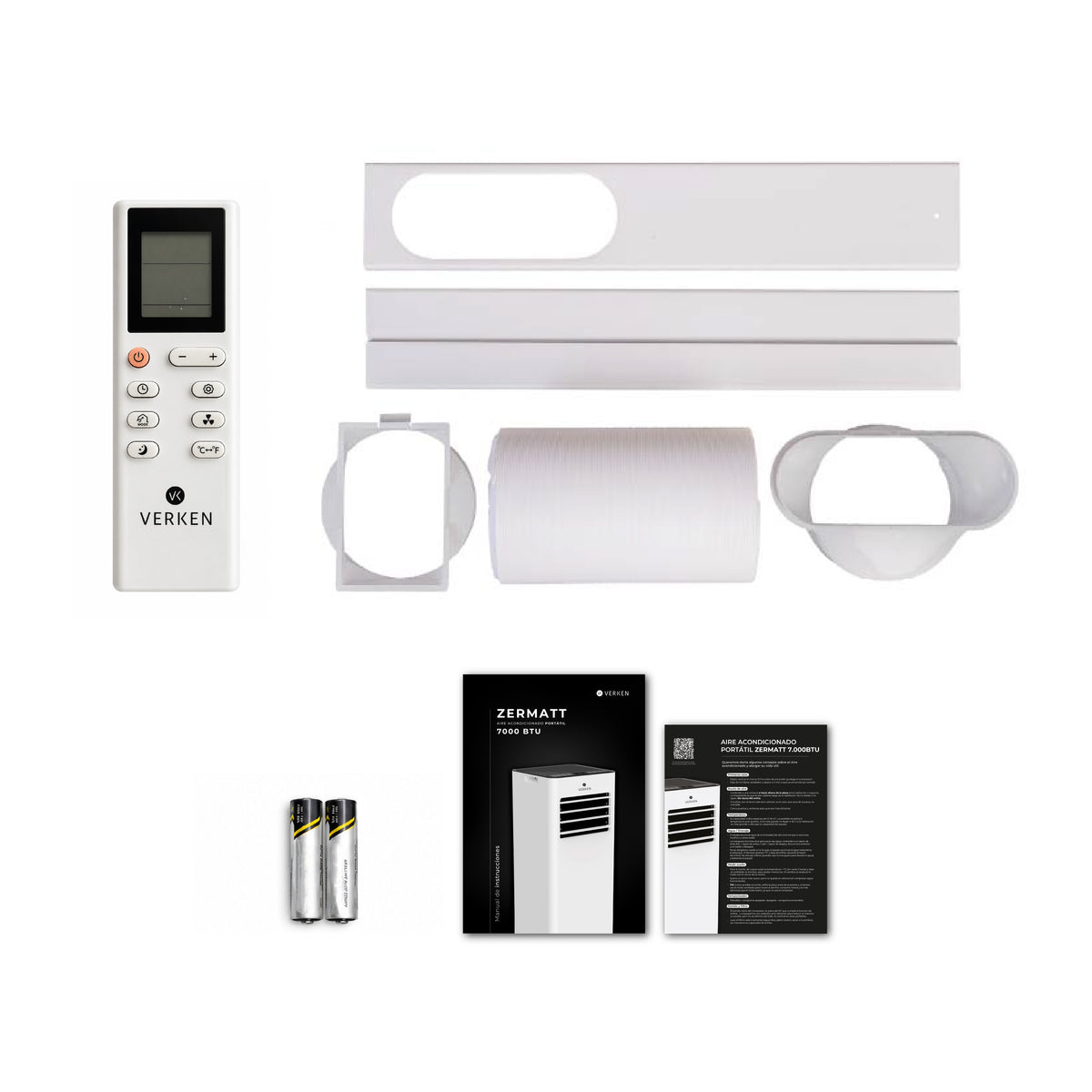Aire Acondicionado Portátil 3 en 1 - 7.000 BTU Frio Zermatt + Kit Ventana Corrediza 1,76 mt