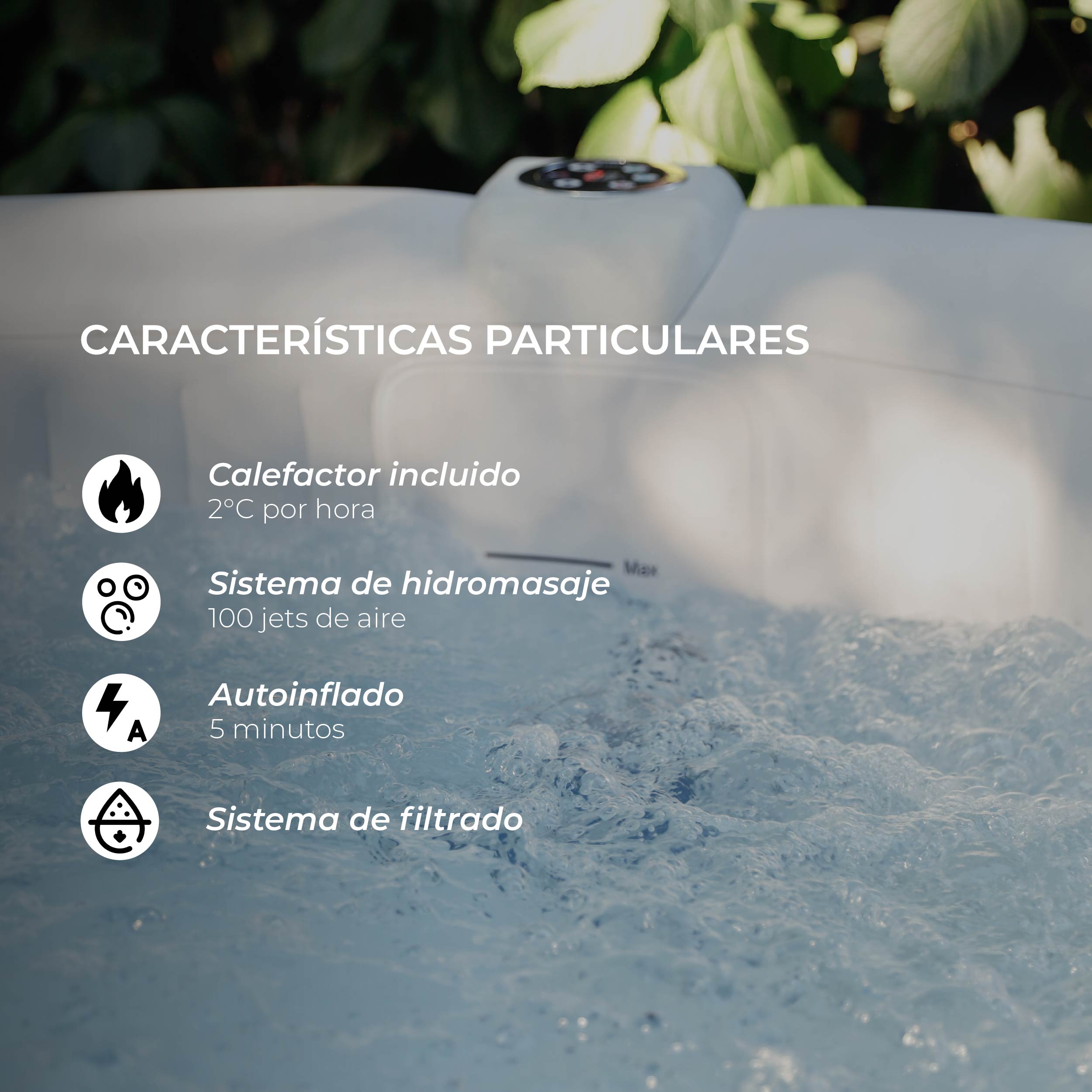 Jacuzzi | Hot Tub | SPA Inflable Malmo / 4 personas