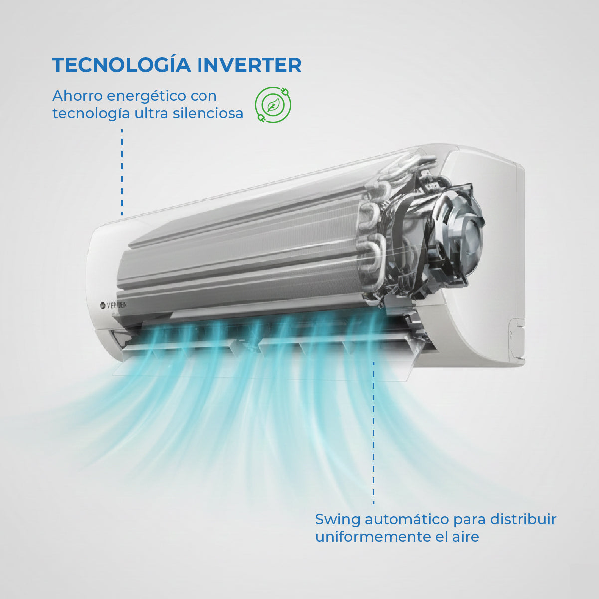 Aire Acondicionado Split Frío/Calor Inverter Aeris - Wifi 9.000 BTU