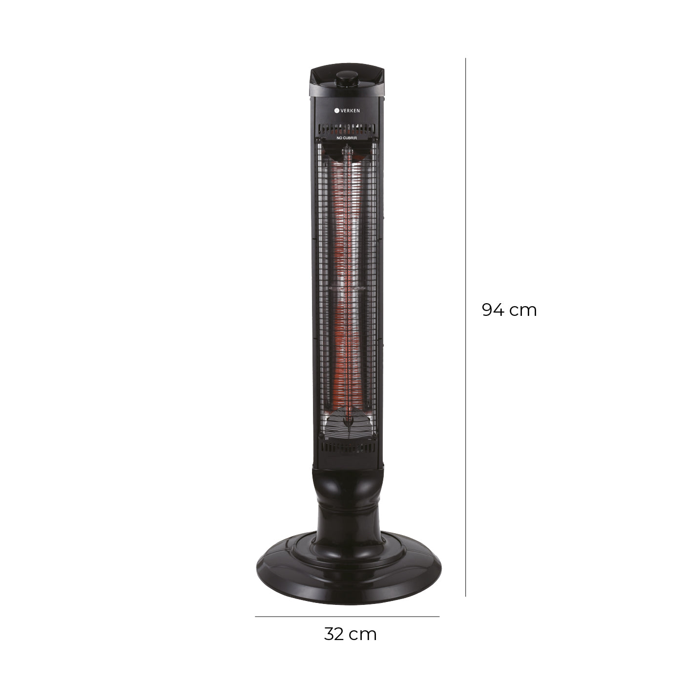 Estufa Eléctrica Fibra de Carbono Polaris 1200W
