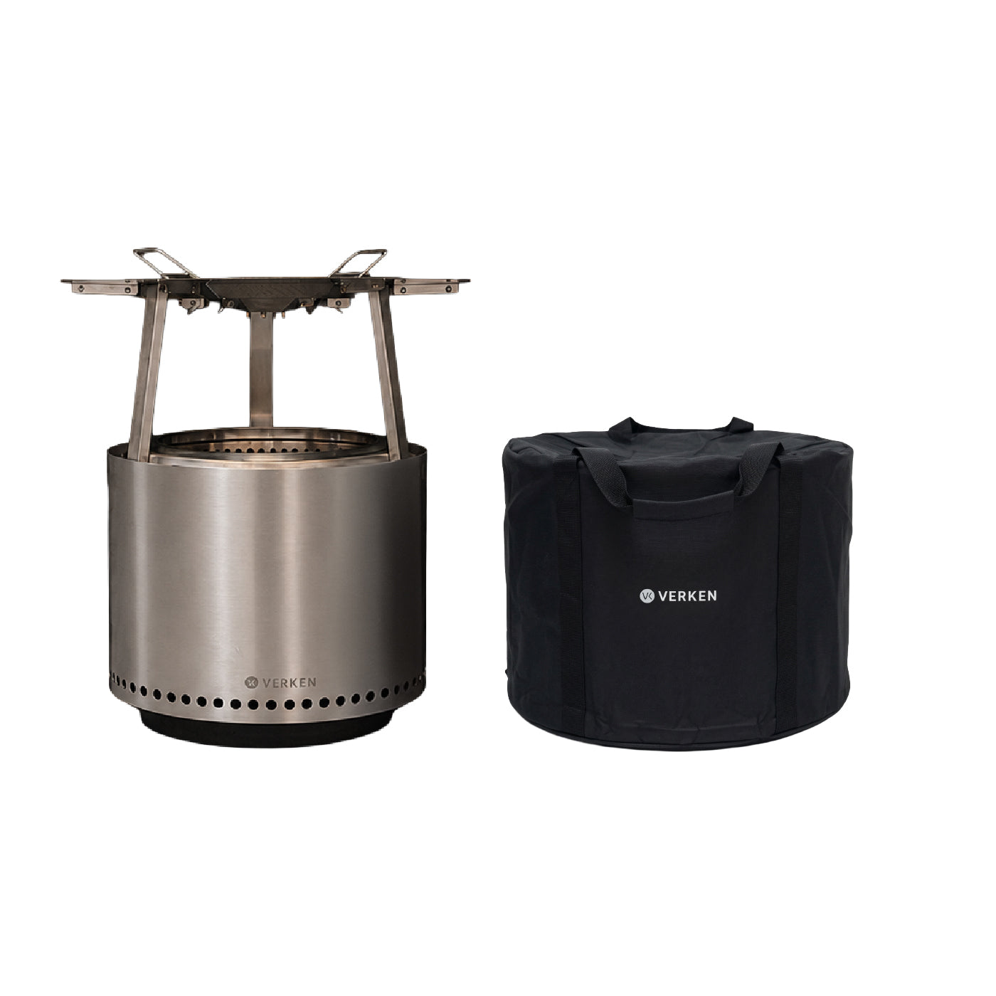 Pack Calor Brasero Sin Humo L 50cm Metal + Deflector Calor + Cobertor