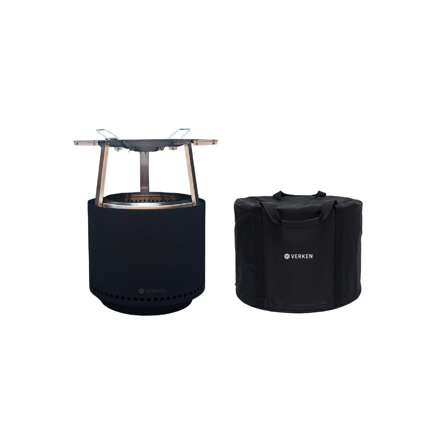 Pack Calor Brasero Sin Humo S 38 cm Negro + Deflector Calor + Cobertor