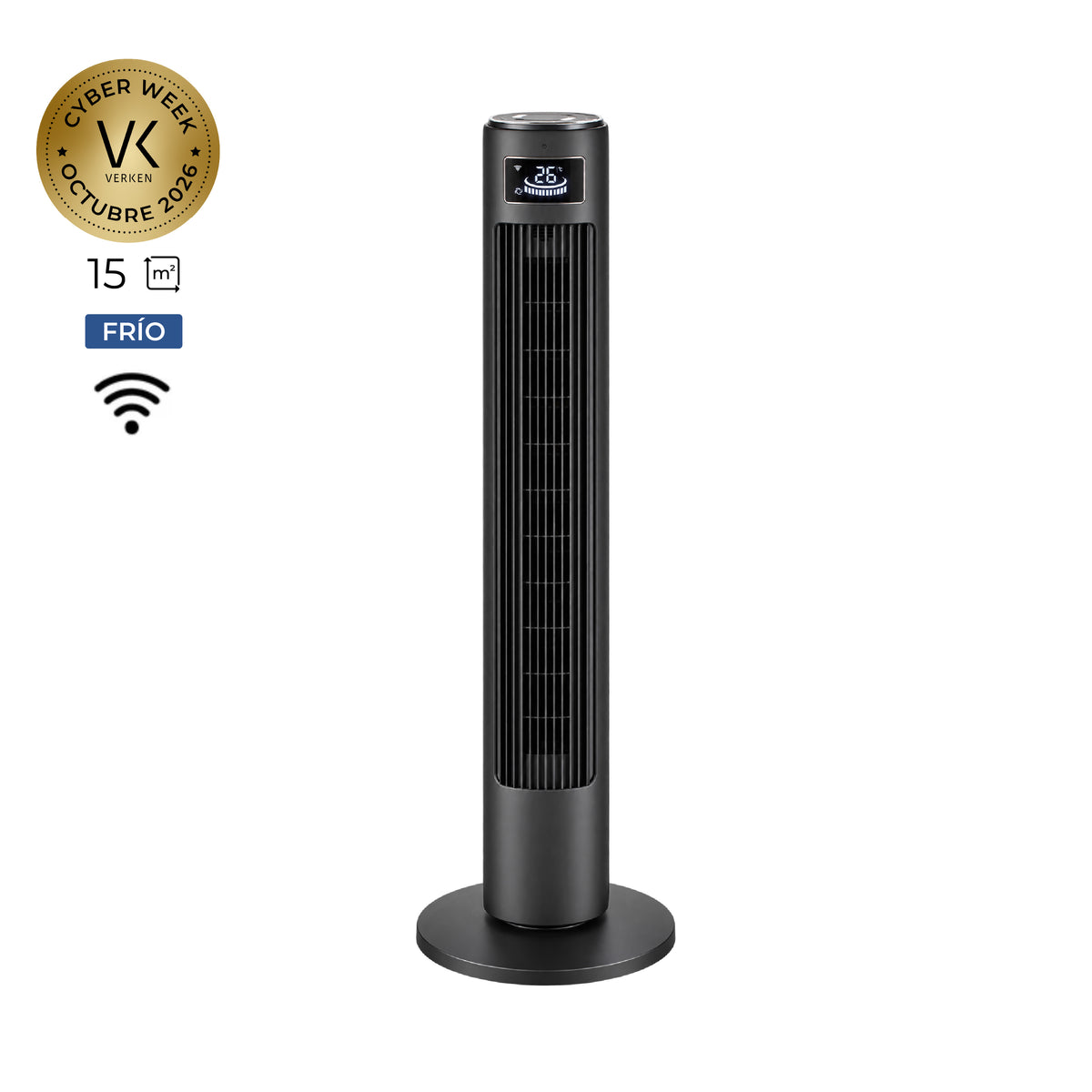 Ventilador de Torre Wifi 102 cm Nordan - 3 Velocidades + Control Remoto