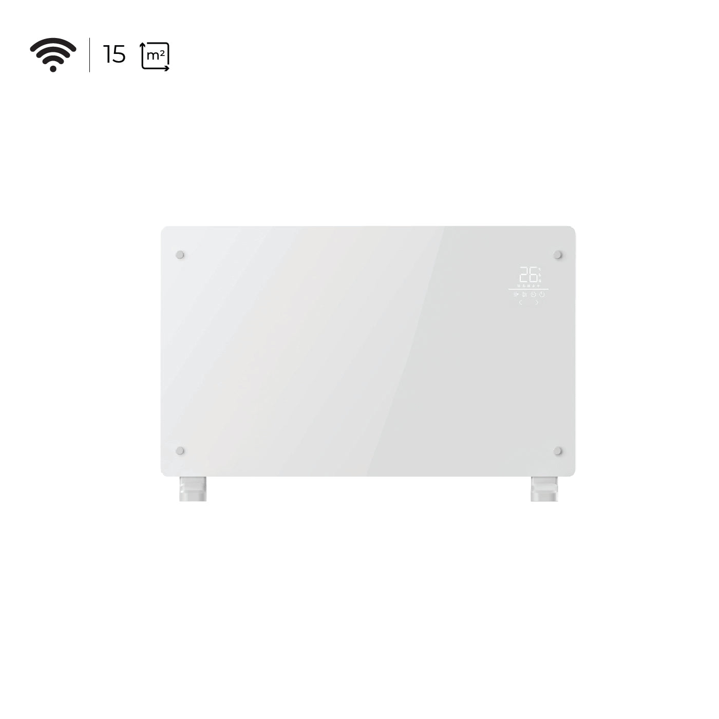 Pack x2 Estufas Paneles Radiadores Eléctricos Nordglass Blanco 1500W