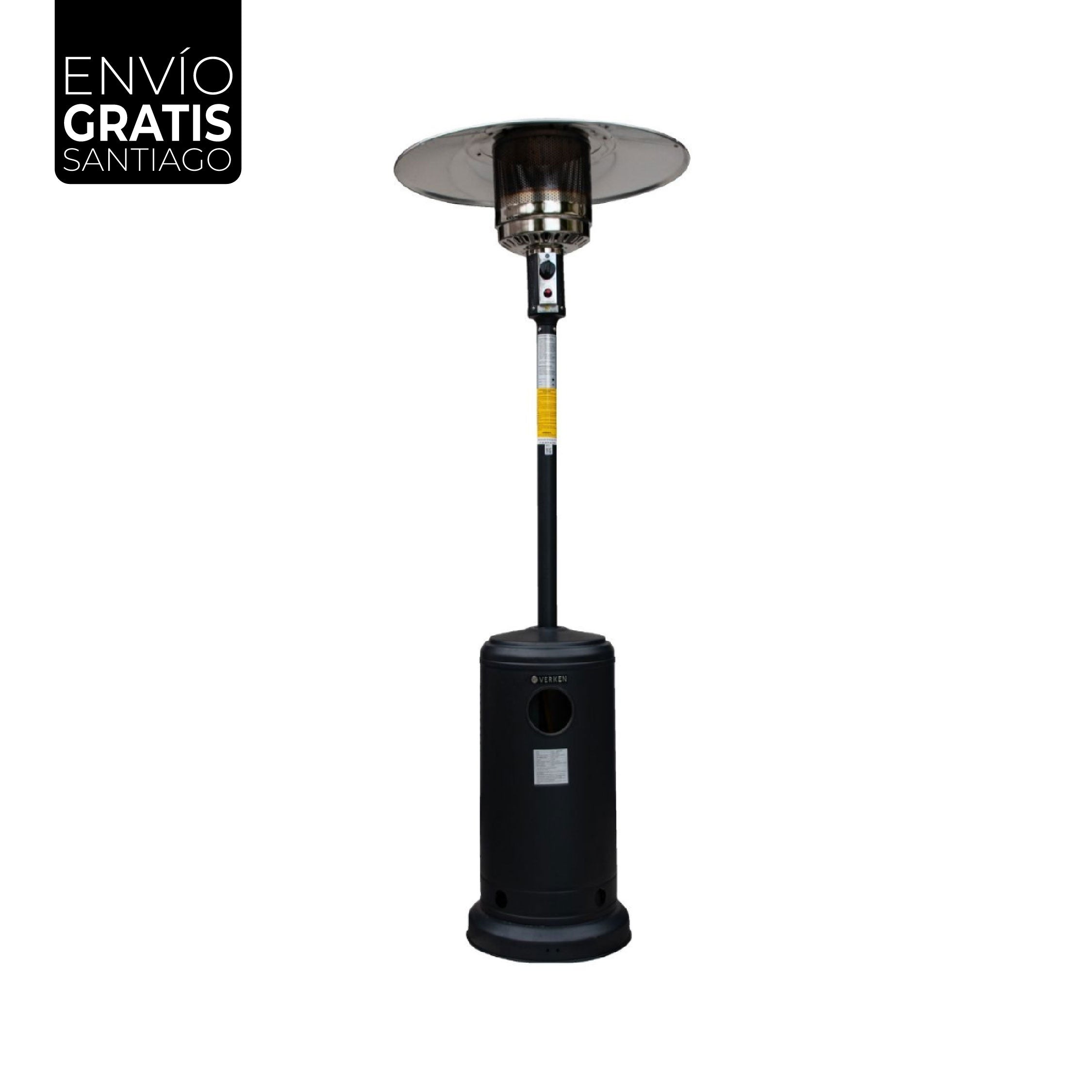 Estufa Exterior Gas Svart Pro - Negro Mate | Calefactor Gas para Terrazas y Patios