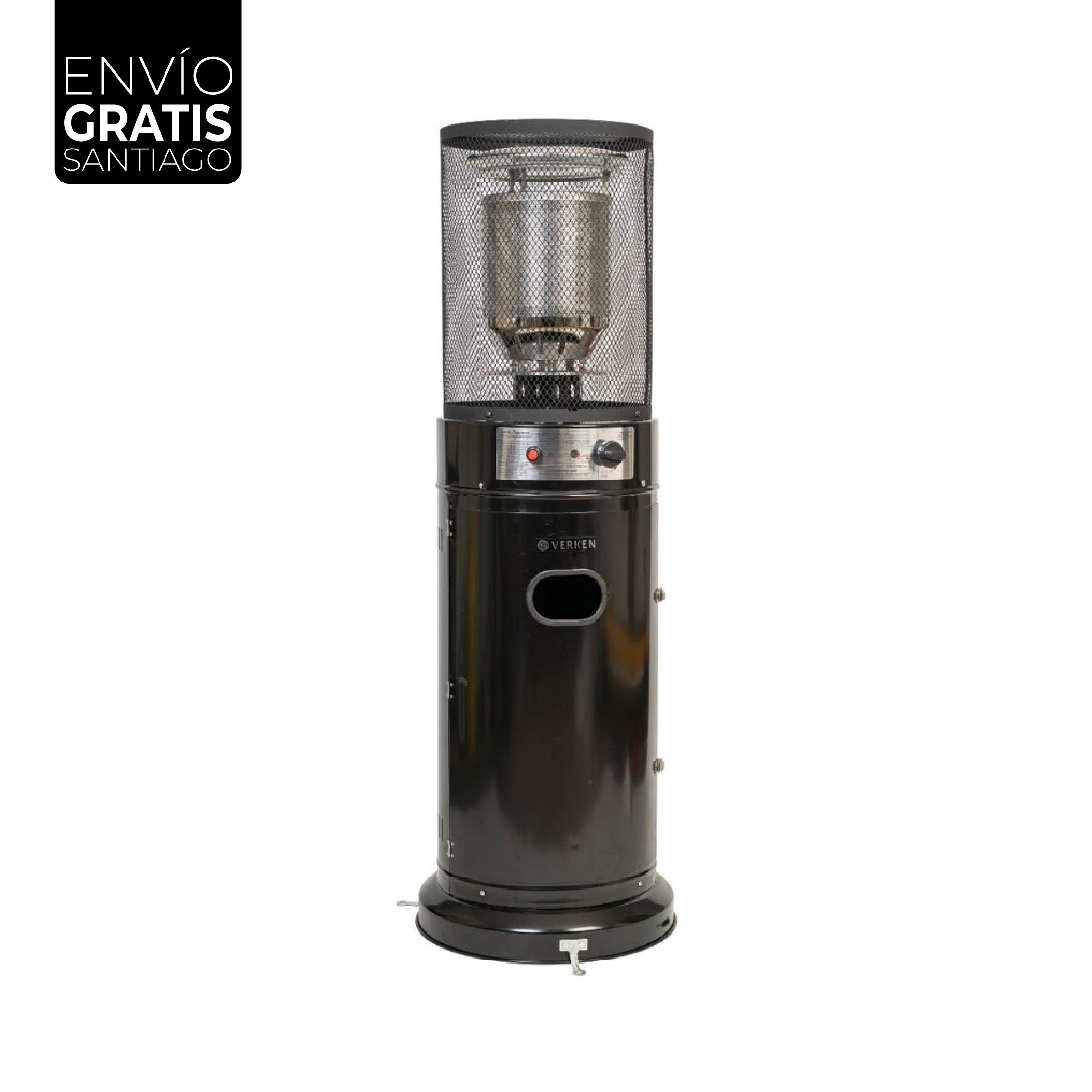 Estufa Exterior Gas Litt - Negro | Calefactor Gas para Terrazas y Patios