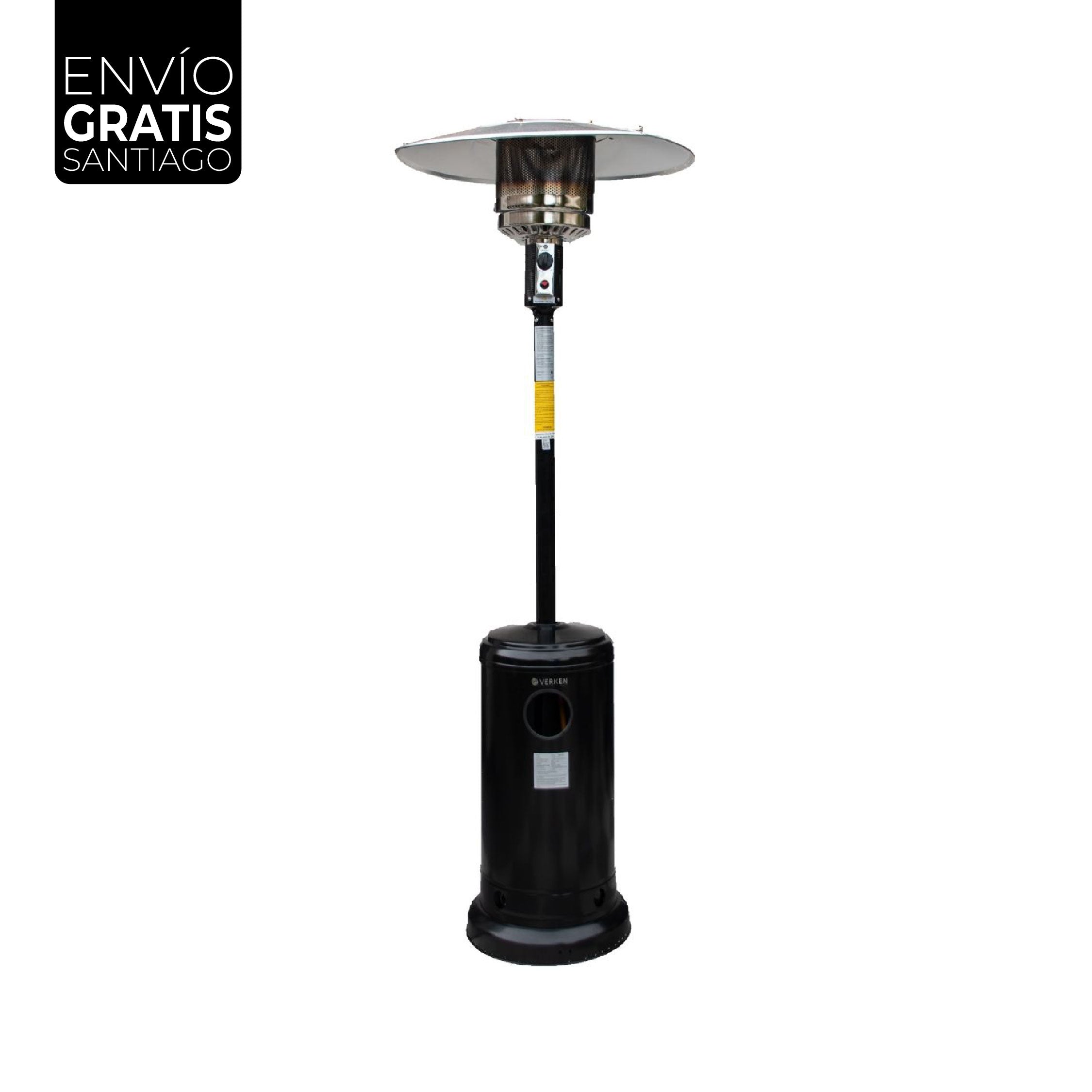 Estufa Exterior Gas Svart Pro - Negro | Calefactor Gas para Terrazas y Patios