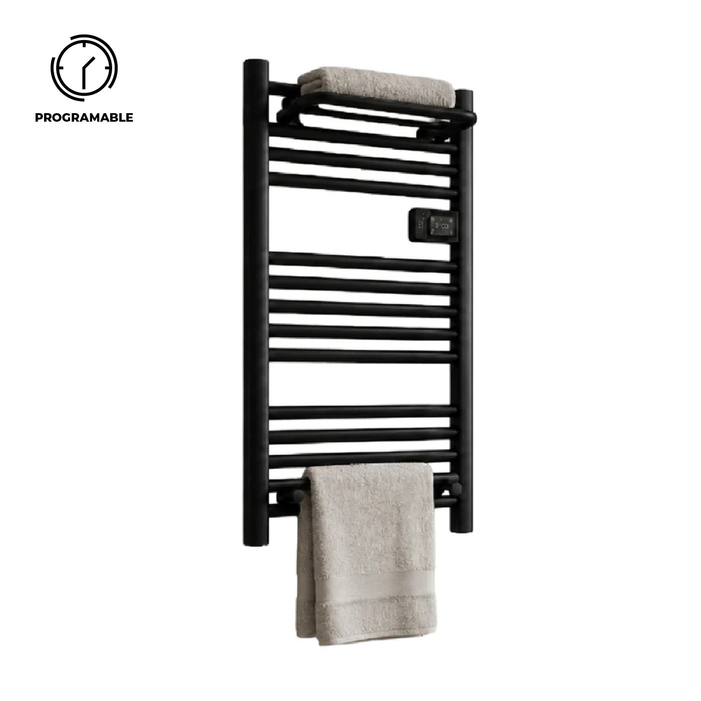 Pack Secador Toallas Vesubio Negro + Accesorios