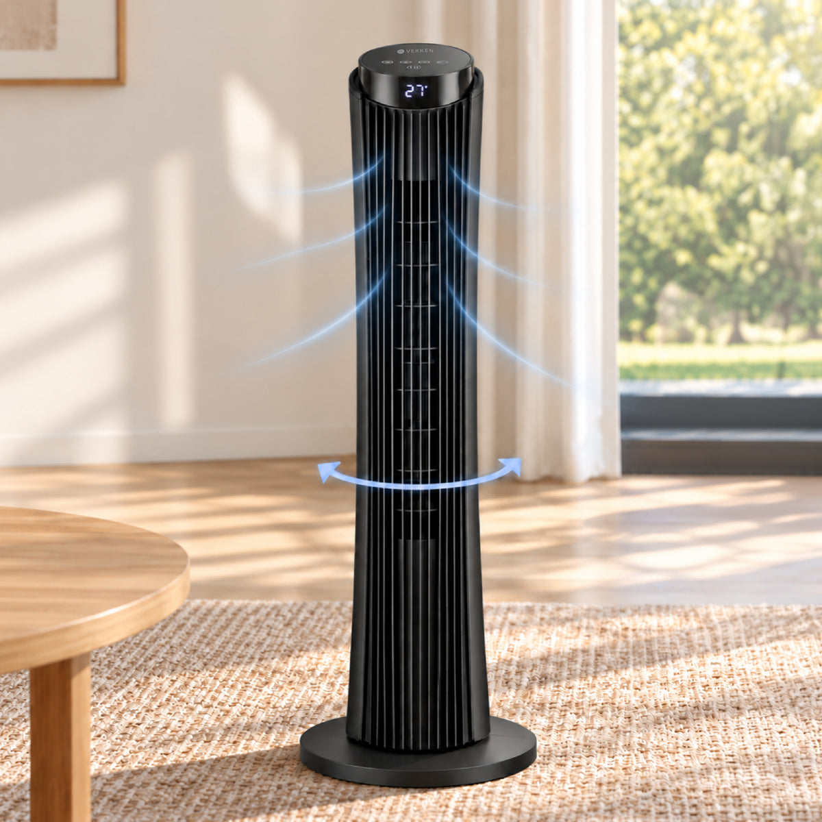 Ventilador de Torre 86 cm Boreal - 3 Velocidades + Control Remoto