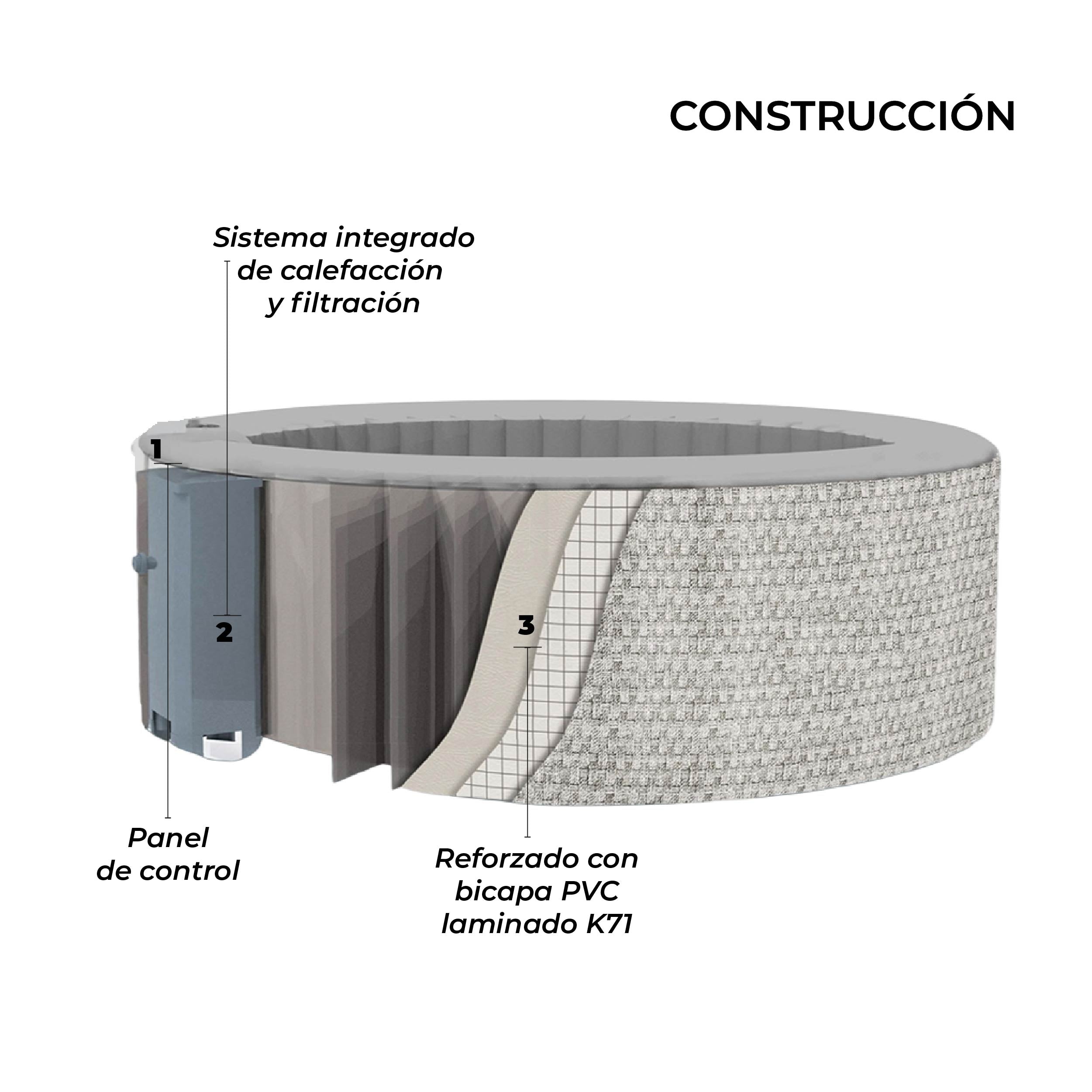 Jacuzzi | Hot Tub | SPA Inflable Tromso / 6 personas
