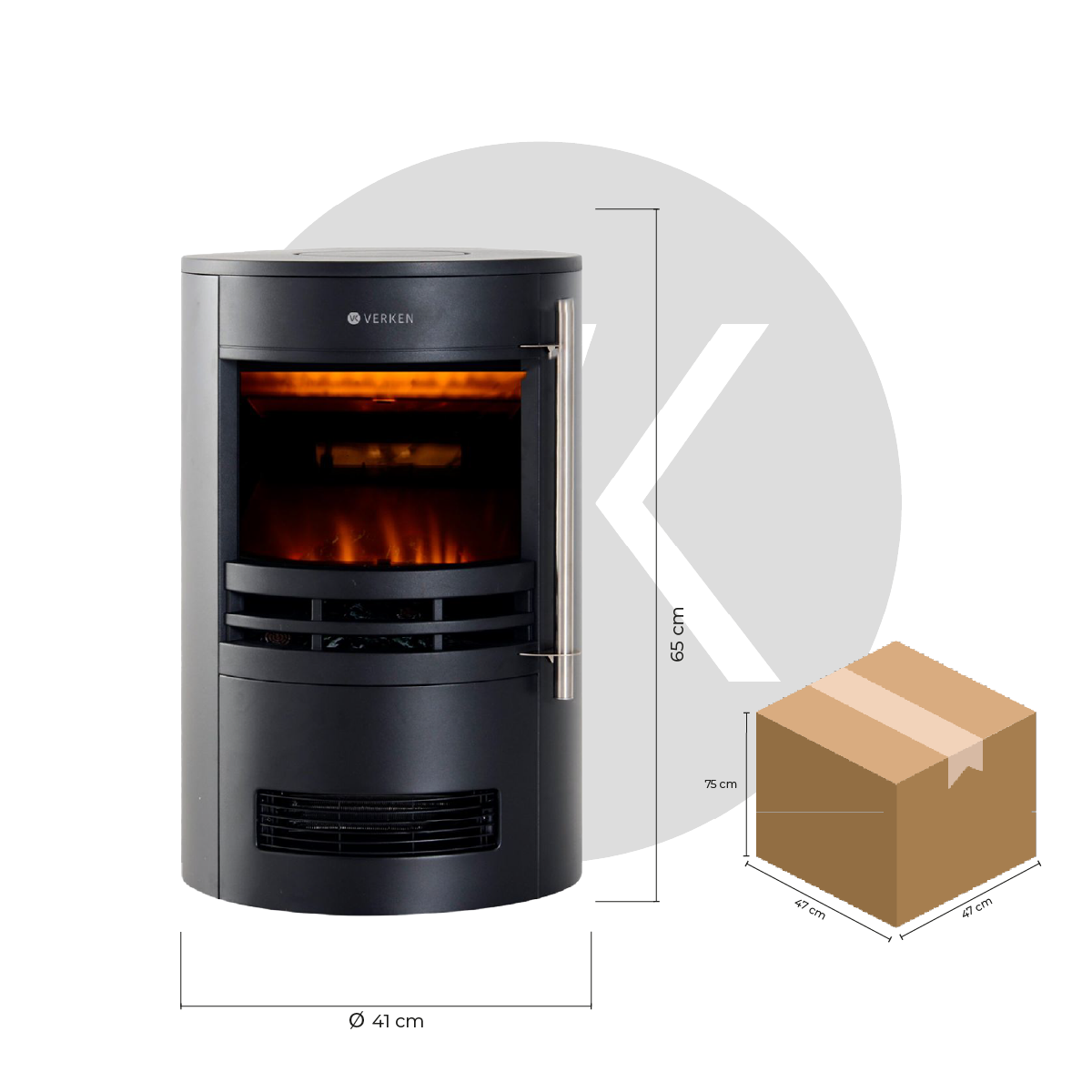 Chimenea Eléctrica Krakatoa 2000W