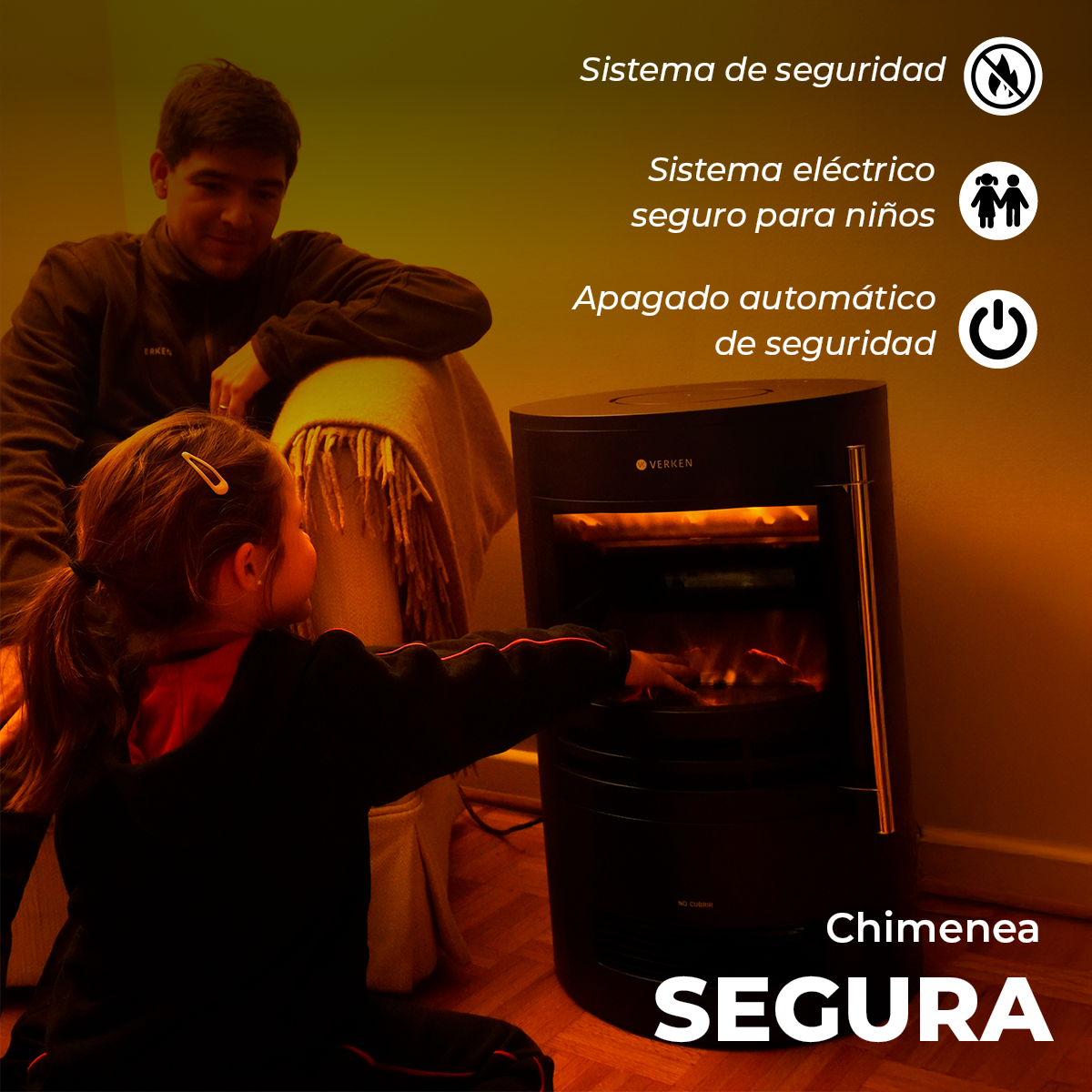 Chimenea Eléctrica Krakatoa 2000W
