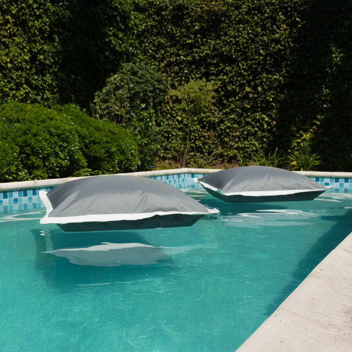 Pack 2 Cojines Anakena Exterior Gris con Borde