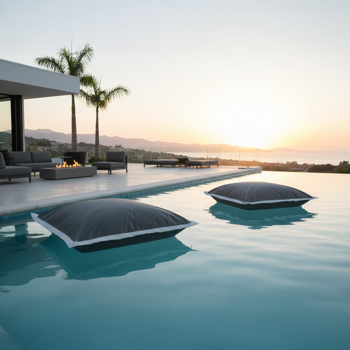 Pack 2 Cojines Anakena Exterior Gris con Borde