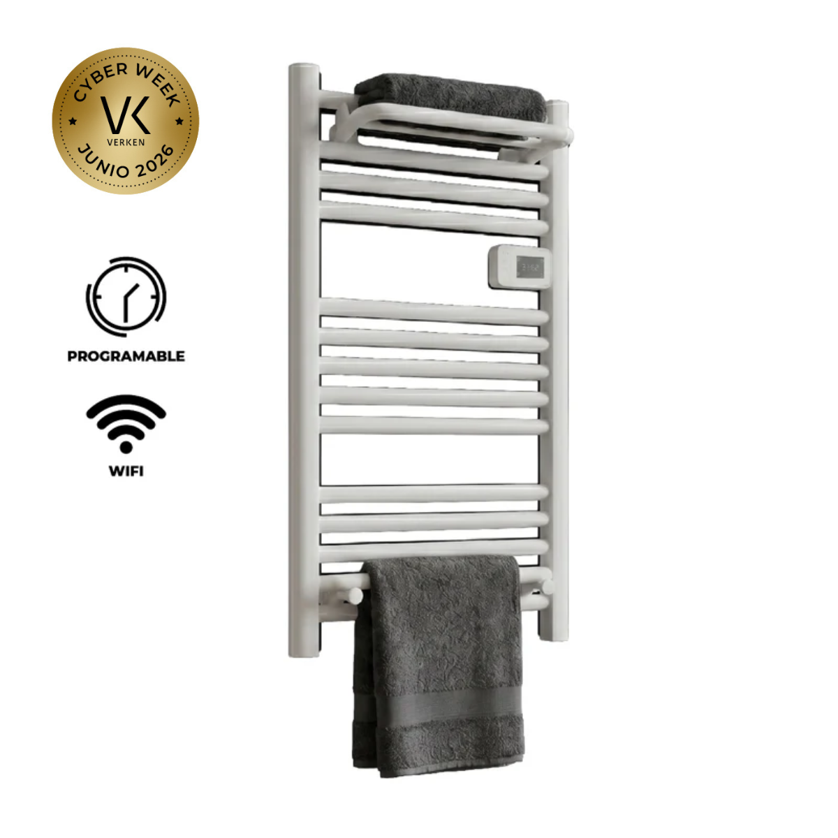 Pack Secador Toallas Viglio WIFI Blanco + Accesorios
