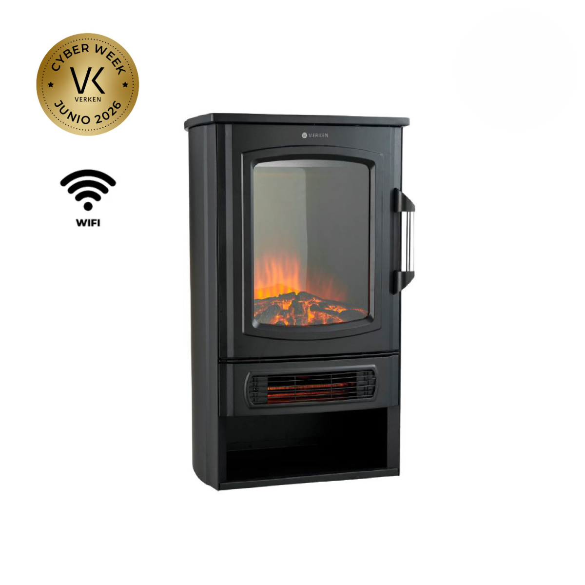 Calefactor Chimenea Eléctrica Wifi Magma 2000W