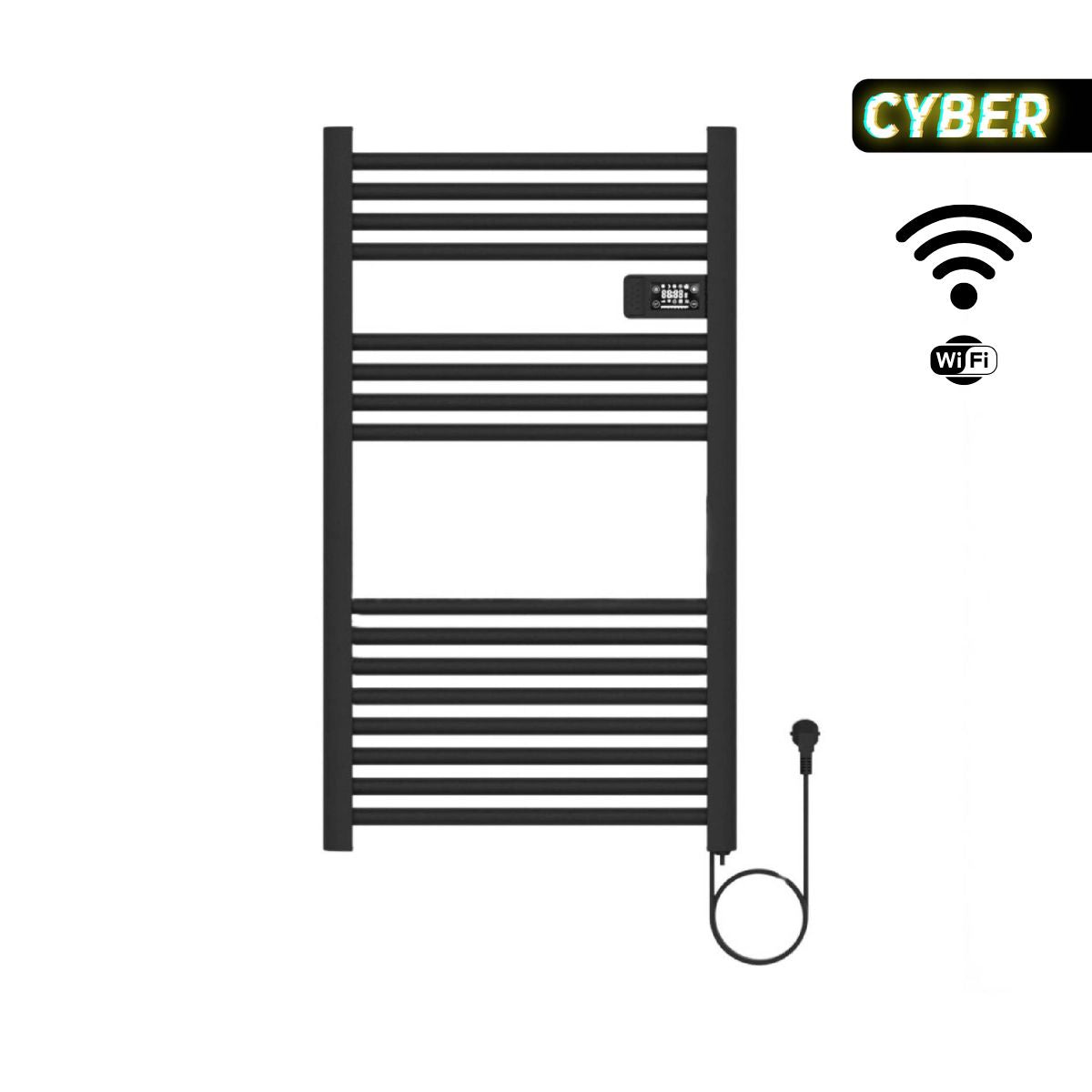 Calefactor Secador de Toallas WIFI Programable 500W Mural 88x54 cm Viglio Negro