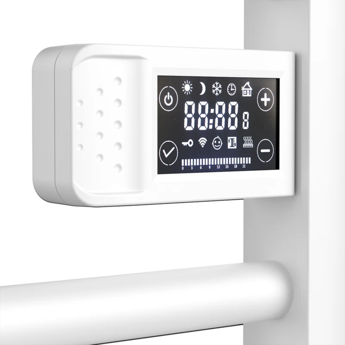 Calefactor Secador de Toallas Eléctrico para Baño Programable 500 w Mural 88x54 cm Vesubio Blanco