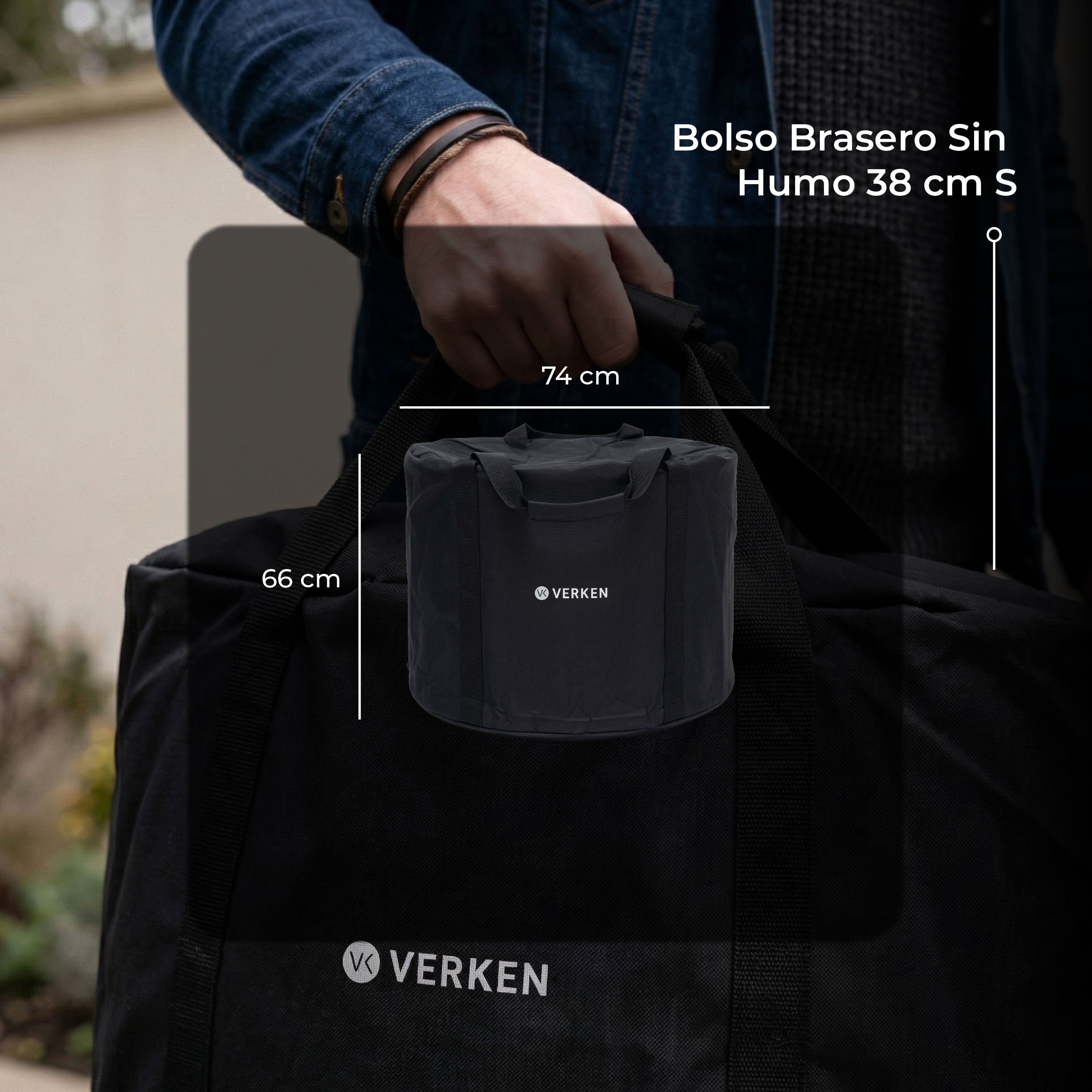 Bolso Brasero Sin Humo 38 cm S