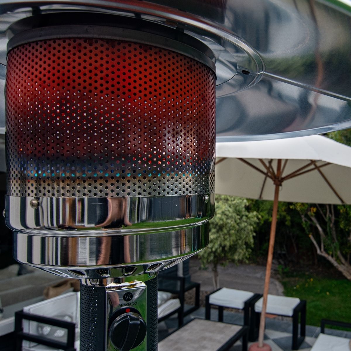 Estufa Exterior Gas Svart Pro - Negro Mate | Calefactor Gas para Terrazas y Patios