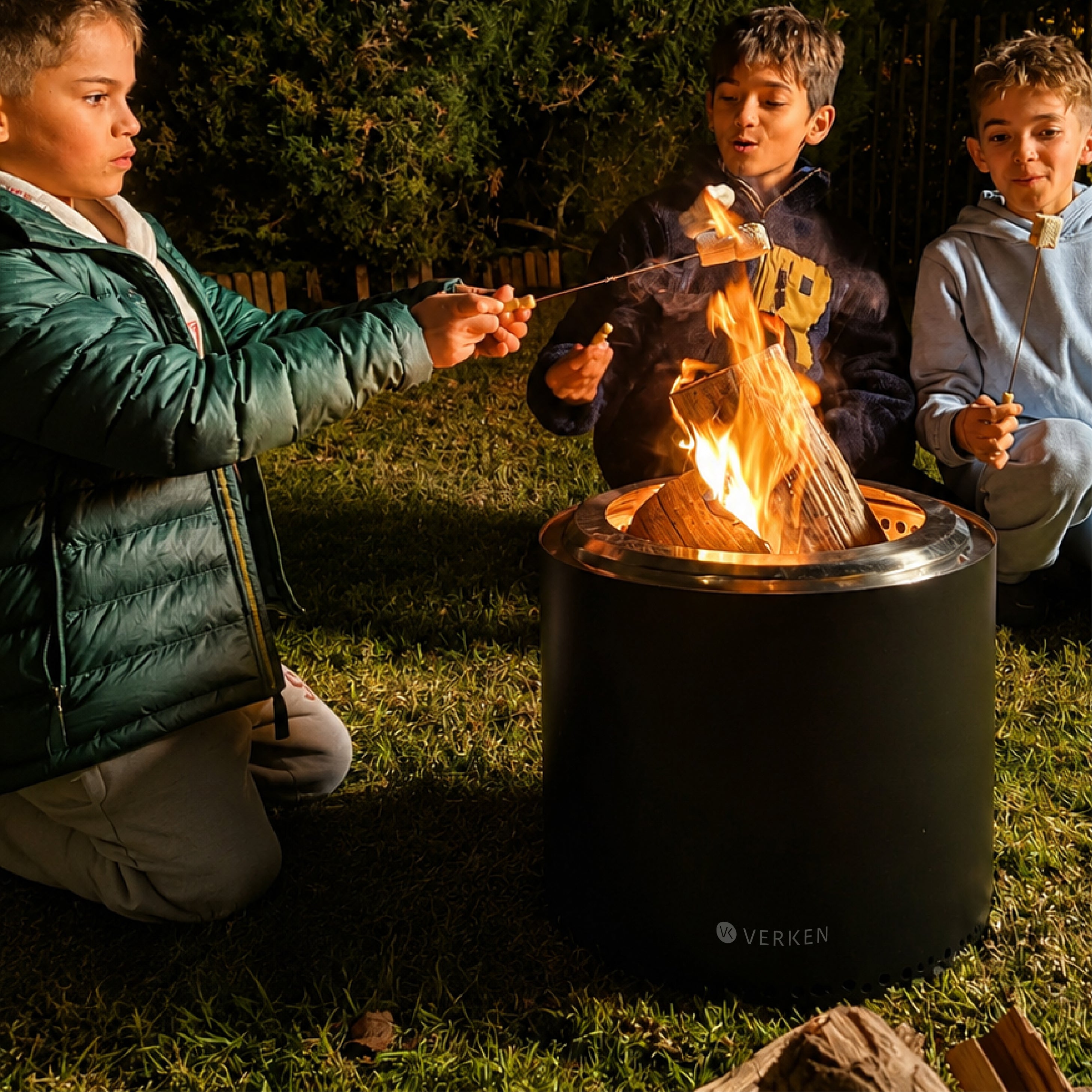 Fogón Brasero Terraza sin Humo Brann – Acero Inoxidable 304 + Accesorios  50 cm