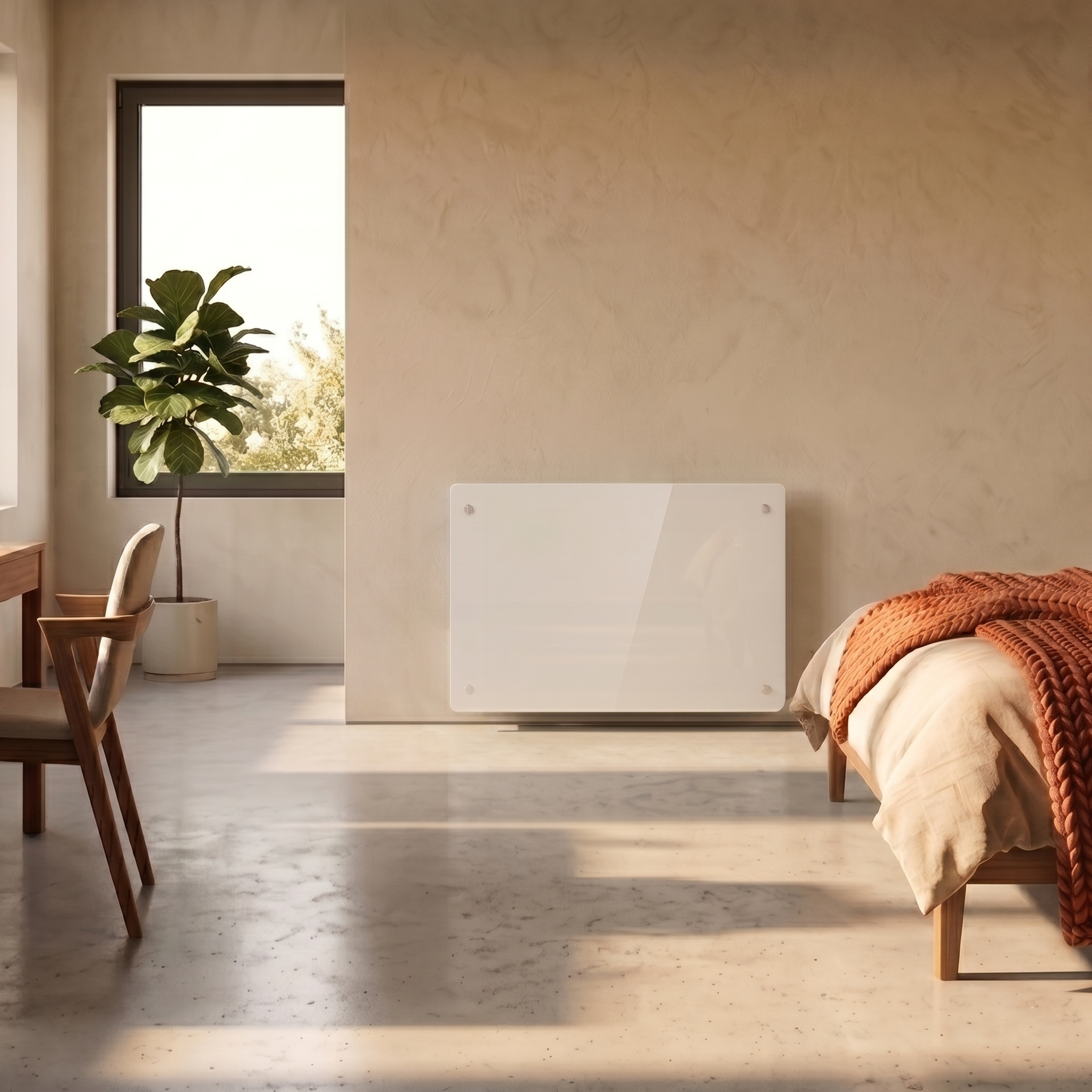 Pack x2 Estufas Paneles Radiadores Eléctricos Heatglass Blanco 2000W