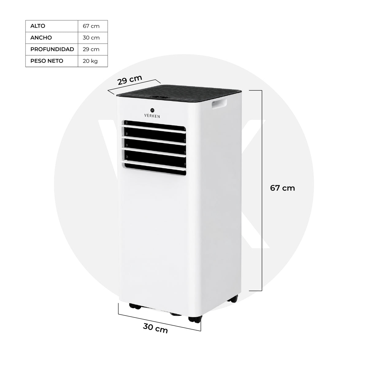 Aire Acondicionado Portátil 3 en 1 - 7.000 BTU Frio Zermatt + Kit Ventana Corrediza 1,76 mt