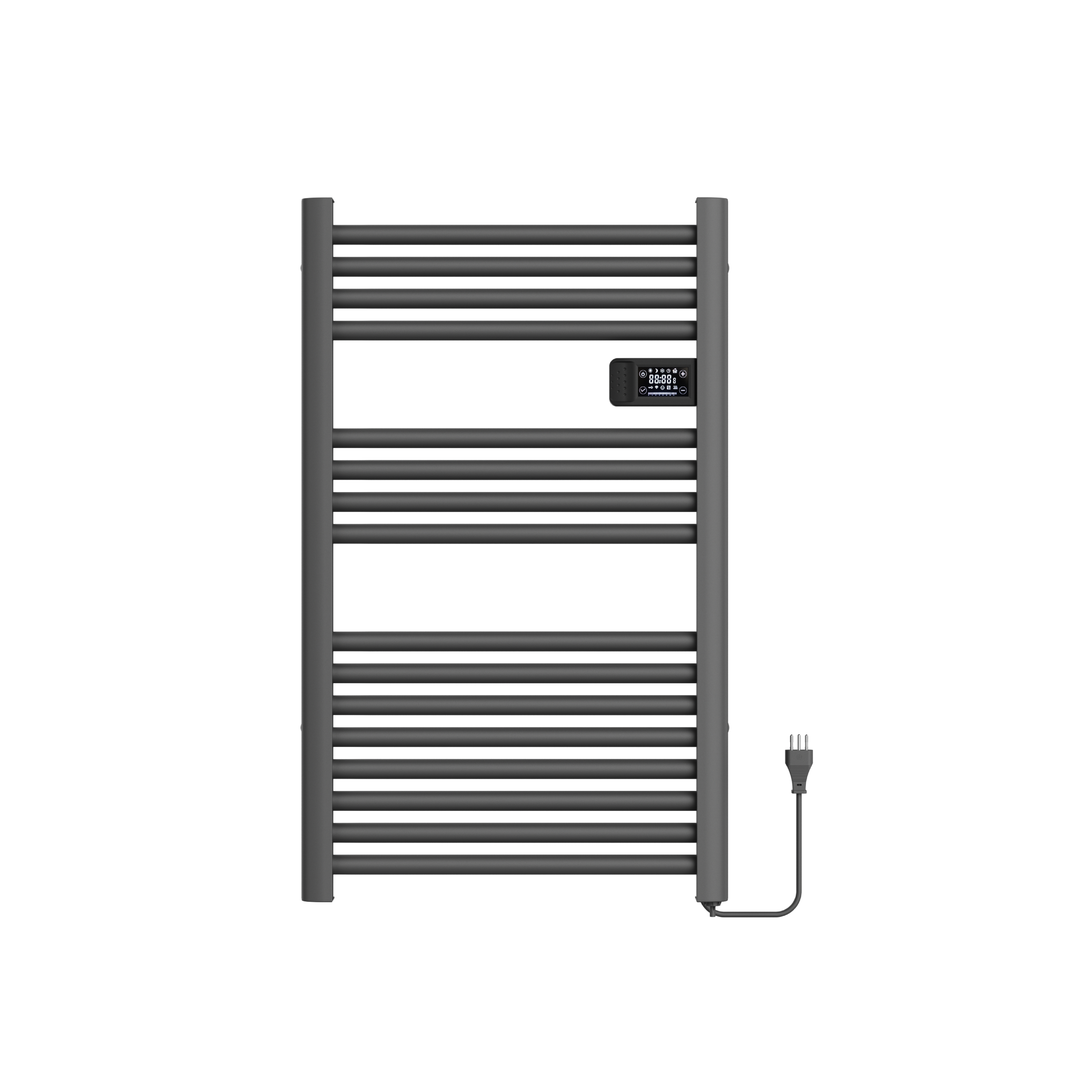 Calefactor Secador de Toallas Eléctrico para Baño Programable 500 w Mural 88x54 cm Vesubio Gris Grafito
