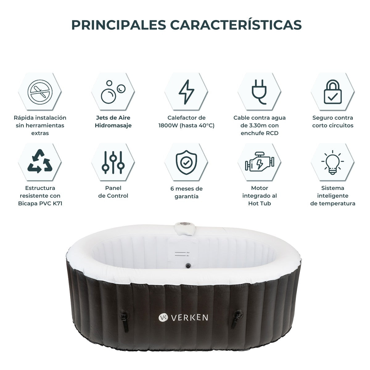 Jacuzzi | Hot Tub | SPA Inflable Elqui / 2 personas