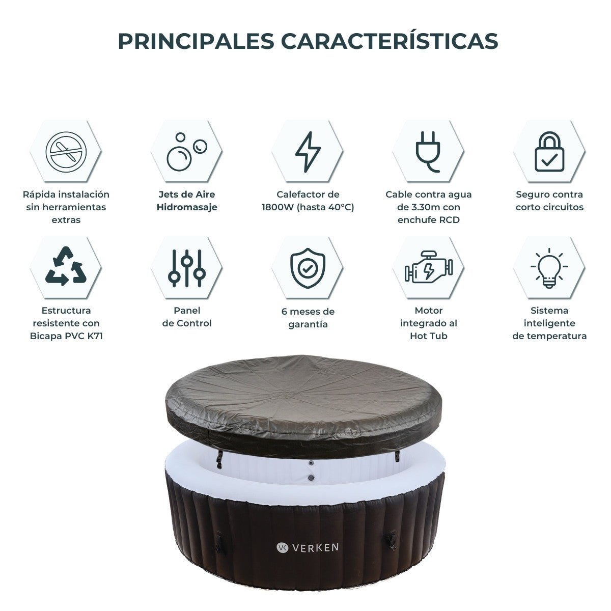 Jacuzzi | Hot Tub | SPA Inflable Tromso / 6 personas