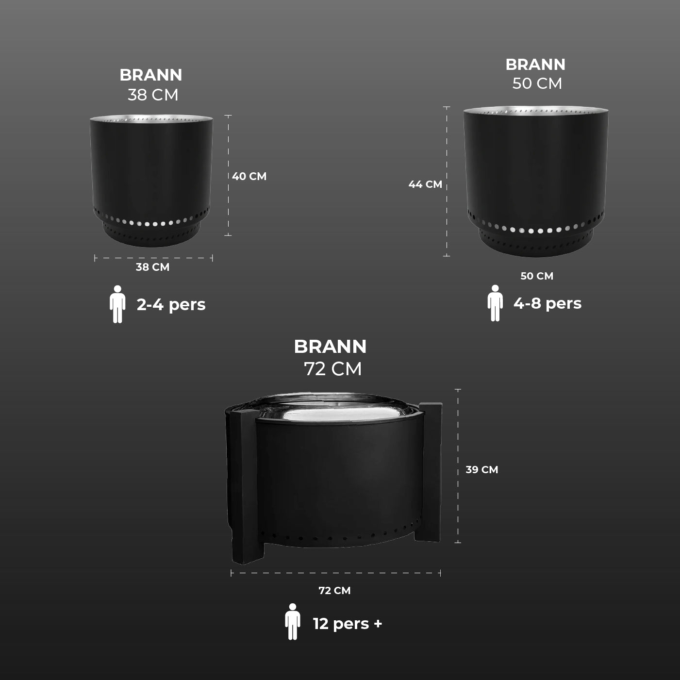 Fogón Brasero Terraza sin Humo Brann Pro + Accesorios / 72 cm
