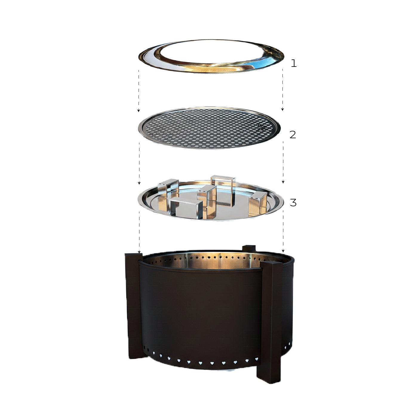 Fogón Brasero Terraza sin Humo Brann Pro + Accesorios / 72 cm